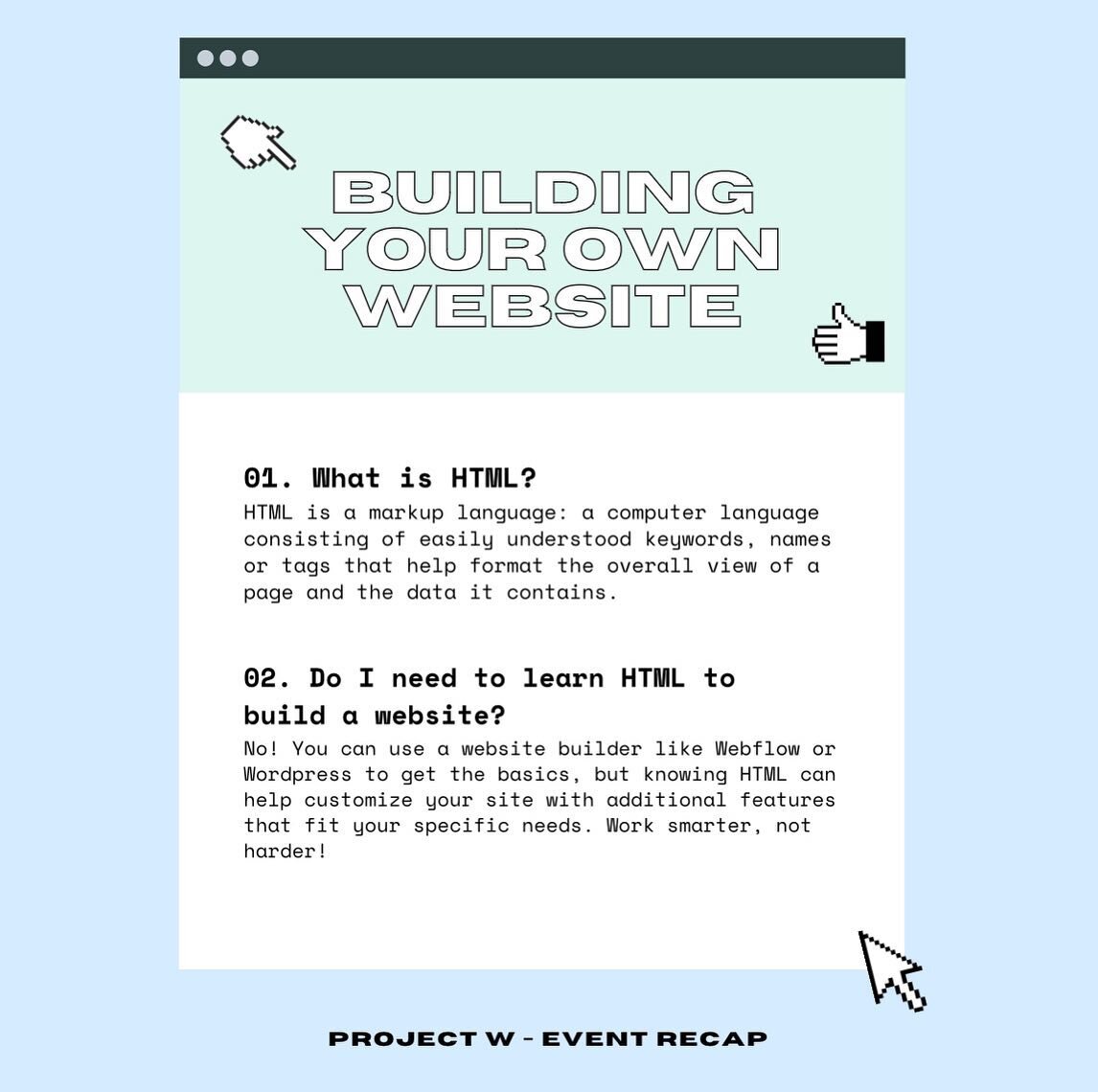 Event recap from the HTML workshop! More Learn events coming soon!