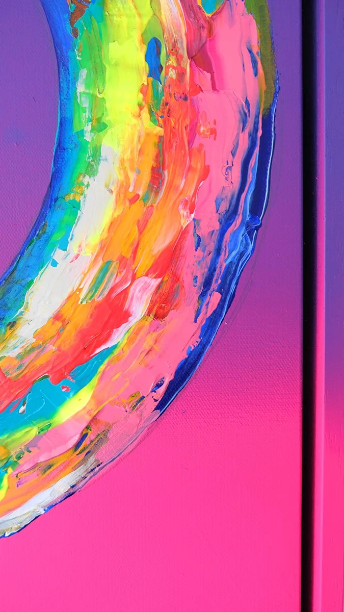 NEON CYCLES funnytummy art artist abstract framed close up.jpg