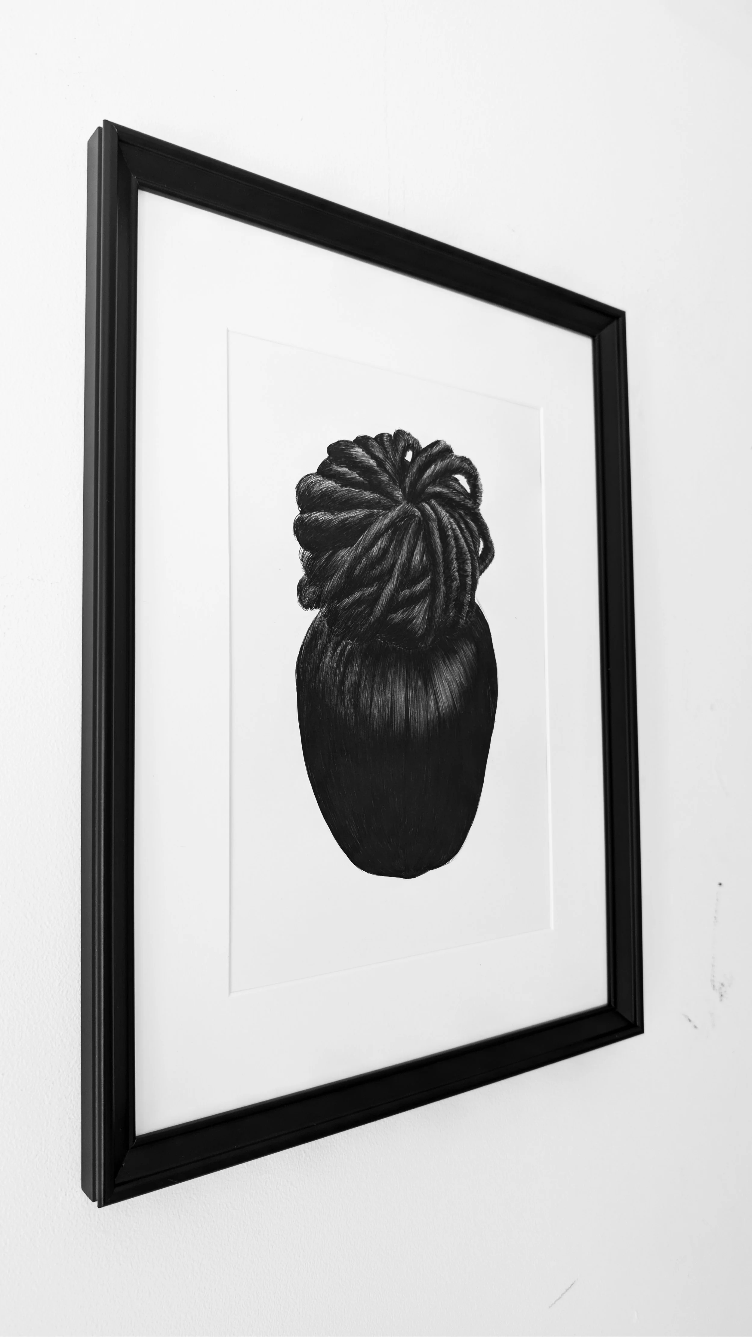 HAIR DTU side profile framed ready to hang funnytummy.jpg