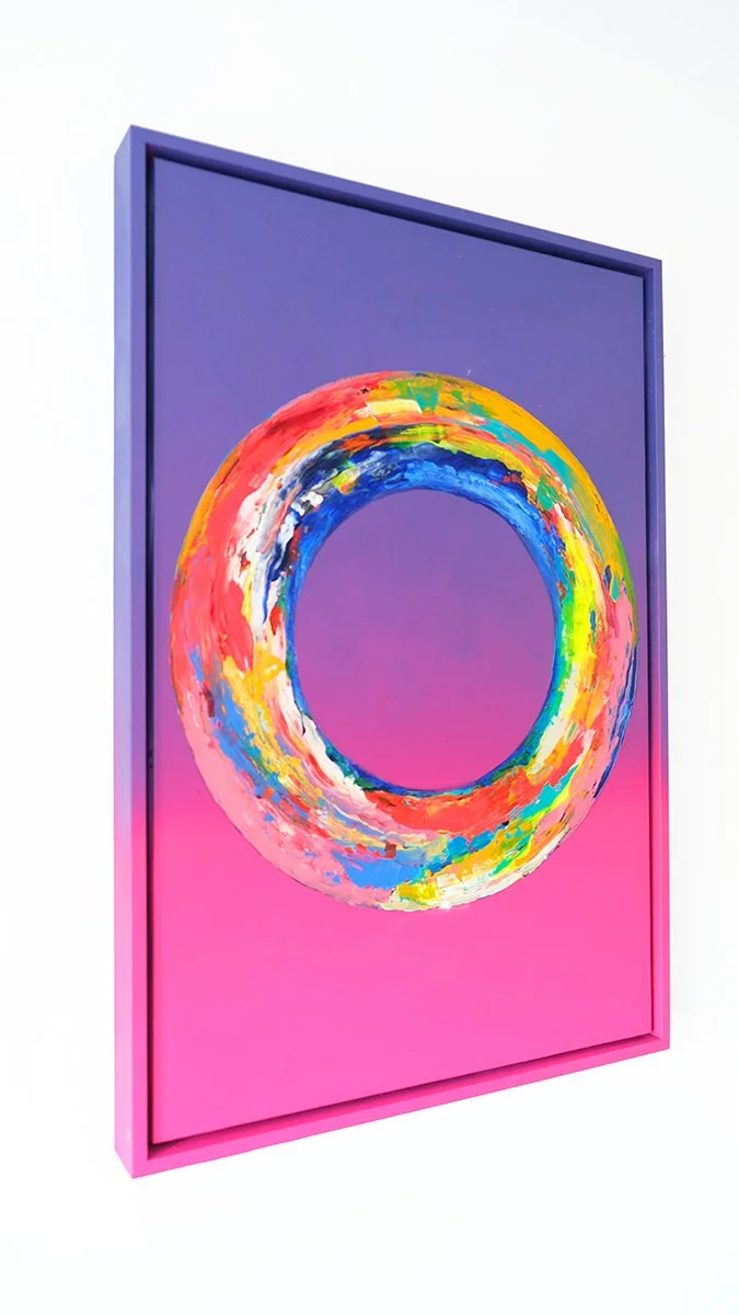 NEON CYCLES funnytummy art artist abstract framed right side.jpg