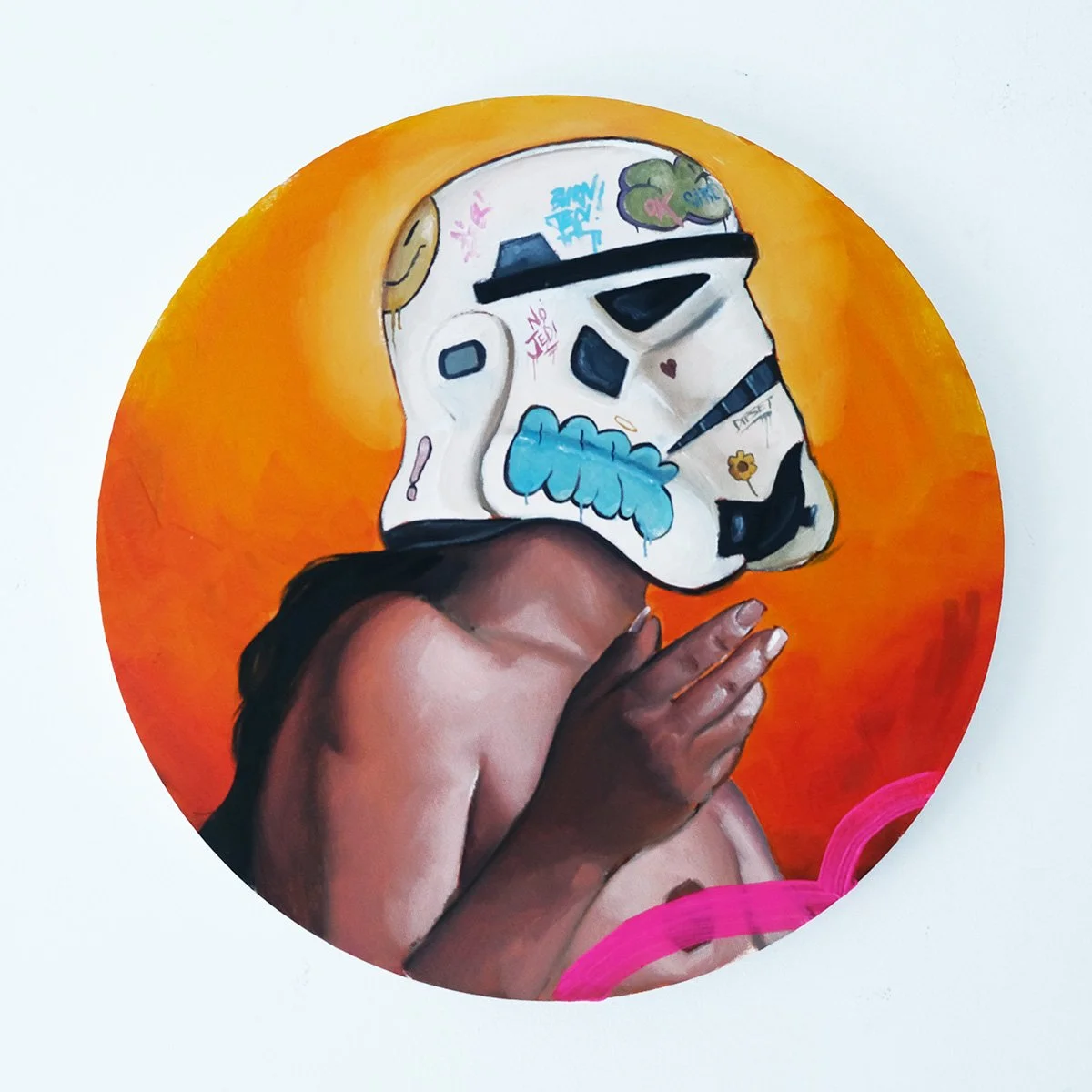 rose1 funnytummy art original oil painting circle canvas.jpg