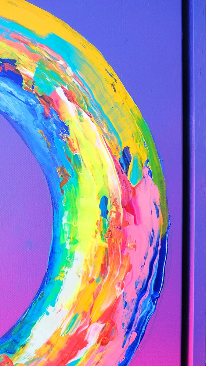 NEON CYCLES funnytummy art artist abstract framed close up 2.jpg