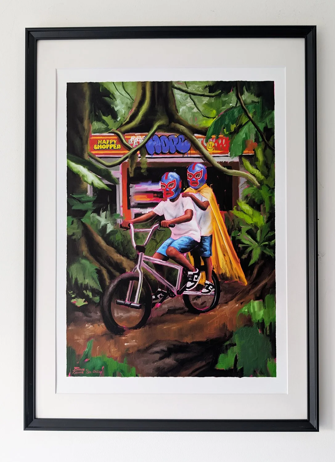 black frame HOPE funnytummy art thumbnail art print 290gsm ready to hang framed FRAMED UP.jpg