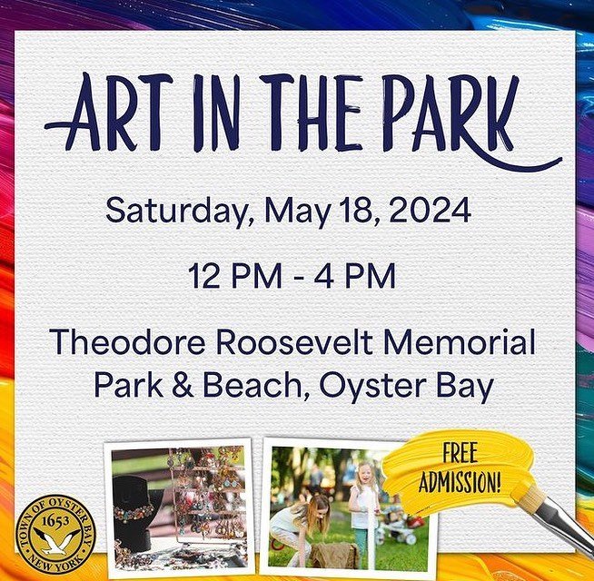 🌟✨ Exciting News! ✨🌟

Get ready to add a splash of color and magic to your space! 🎨✨ Frank is bringing his stained glass art to &ldquo;Art In the Park&rdquo; this Saturday from 12 PM to 4 PM at Theodore Roosevelt Memorial Park &amp; Beach in Oyste