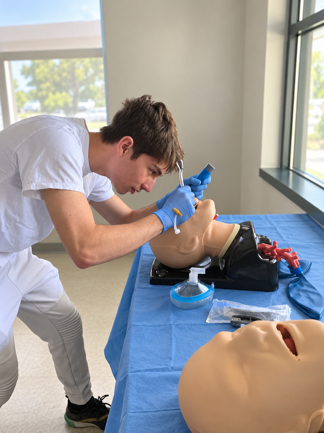 Student intubation practice with blue drape.png