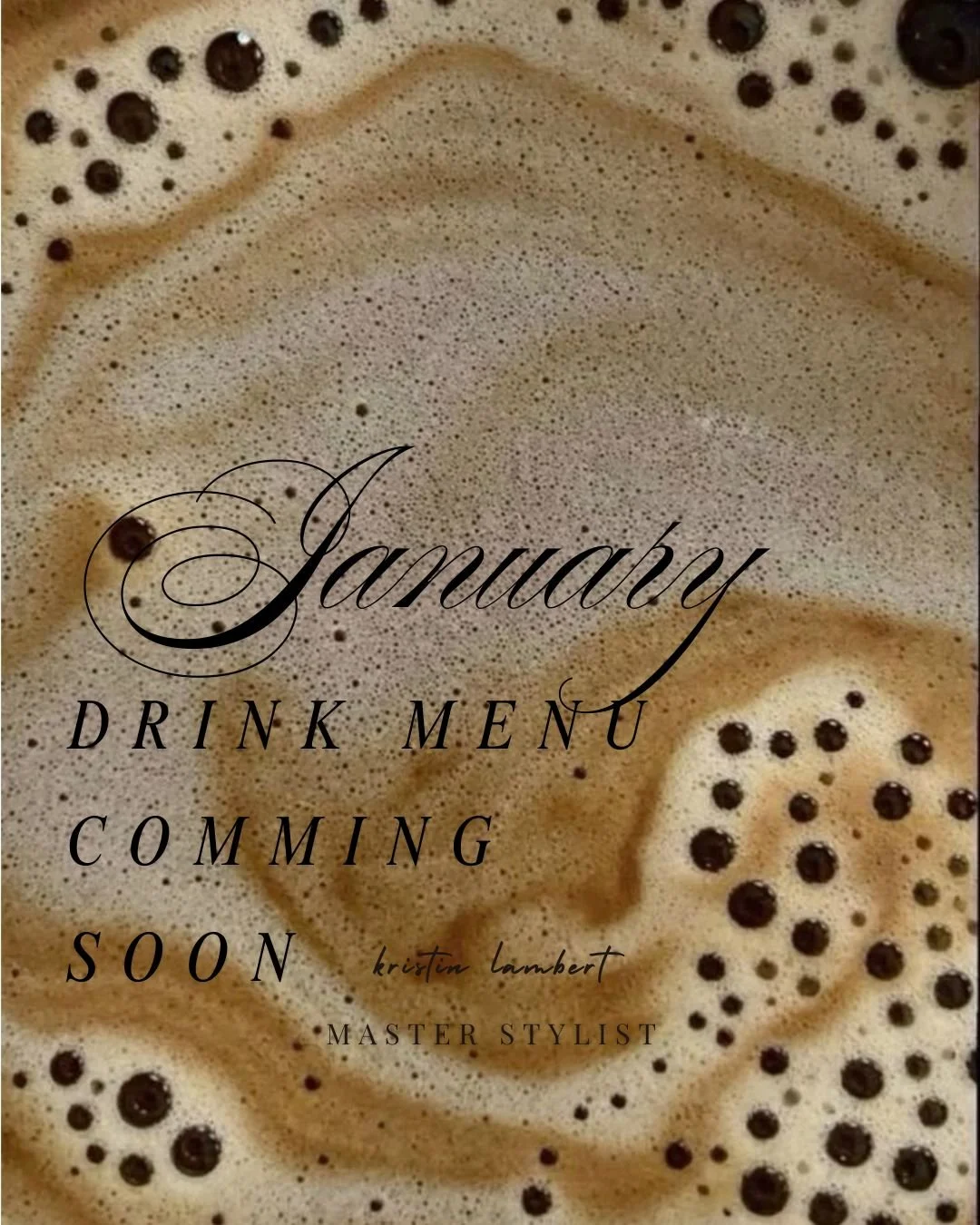 New year. New hair. New drink. 🍸✨
Starting January, my chair comes with a Drink of the Month&mdash;because great hair deserves a great sip.
Come for the hair, stay for the vibe 😉

👉 Book your appointment + let me pour.