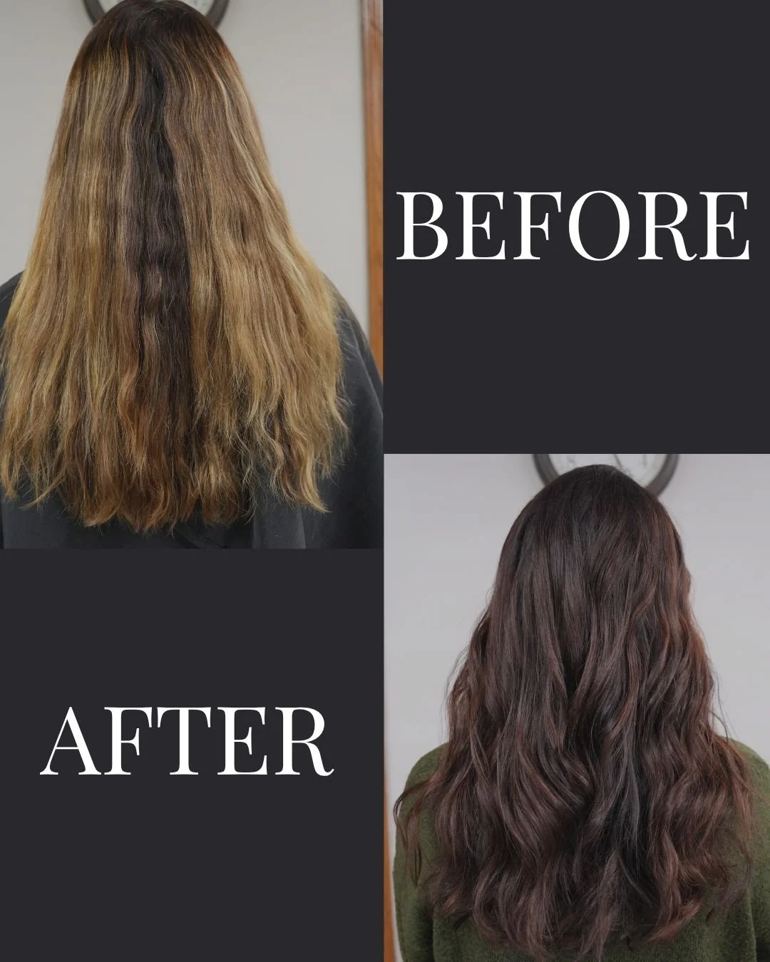 Before ➡️ After&hellip; and just like that, EVERYTHING changed 😍✨
More fullness.
More shine.
More confidence.

This is why I do what I do 💛
It&rsquo;s not just hair&hellip; it&rsquo;s how you feel walking out that door.

Ready for your own transfor
