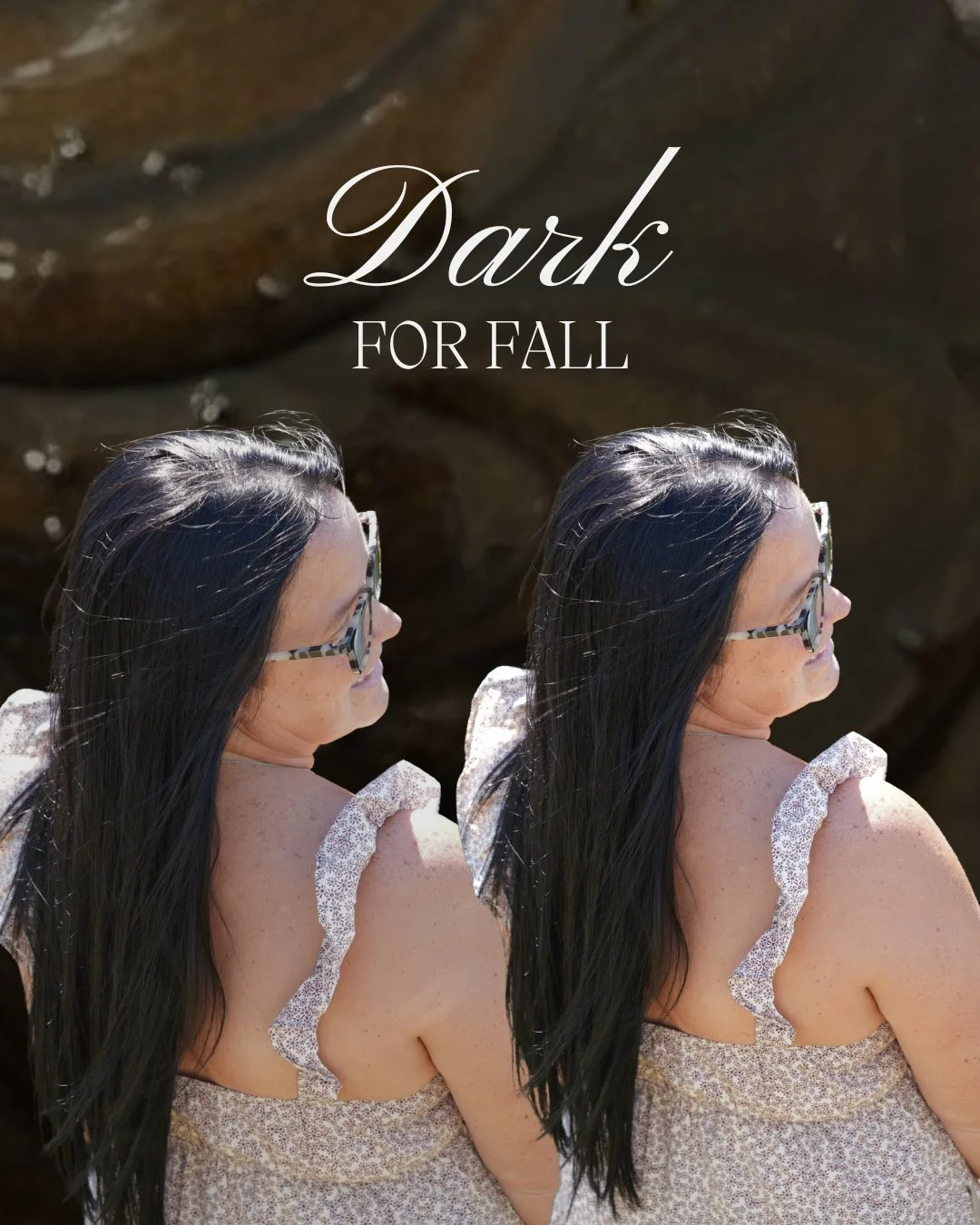Dark for Fall

Going dark for fall isn't "giving up on blonde." It's a mood. 🍂

Rich, glossy brunette reflects so much light, and it's an easy look to keep up when your schedule is already full. It looks expensive, it's simple to care for,
