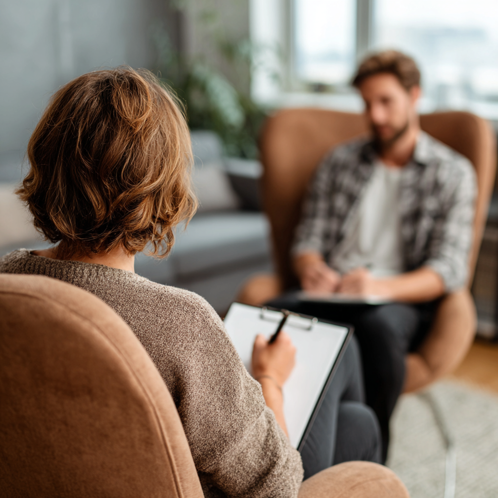 man in therapy session in Encinitas, CA