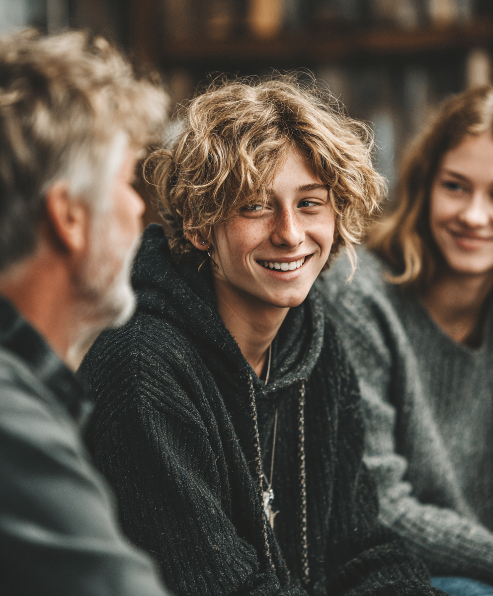 family therapy with hopeful progress