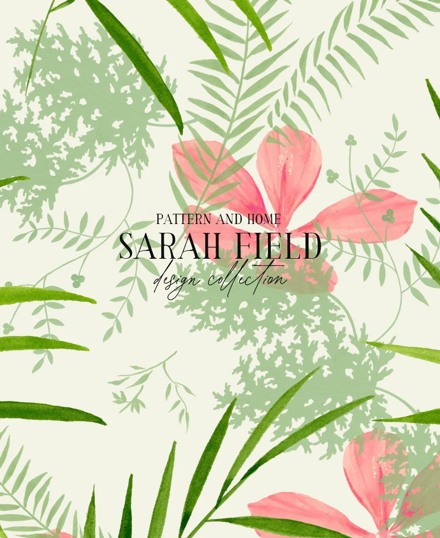 Hibiscus Palm Pattern Repeat Sarah Field