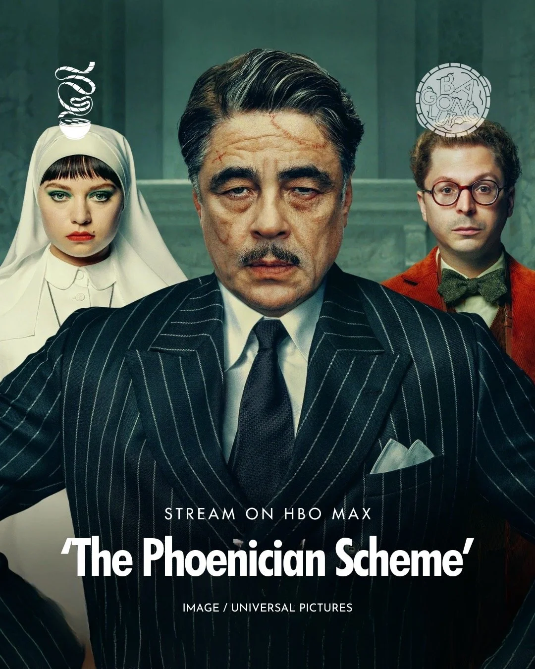 AMEN!

'The Phoenician Scheme' is now on HBO Max!

Directed by Wes Anderson, the comedy revolves around Zsa-Zsa Korda's challenges in politics and religion as an immoral business man and father to a Catholic Nun, Sister Liesl. Featuring Benicio del T