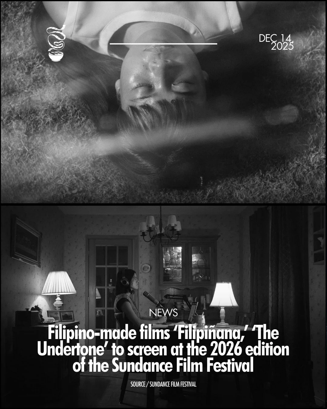 PH PRIDE AT SUNDANCE!

The official lineup of the Sundance Film Festival 2026 includes Rafael Manuel's 'Filipi&ntilde;ana,' as part of the World Cinema Dramatic Competition, and Ian Tuason's 'The Undertone,' participating in the Midnight section. 

B