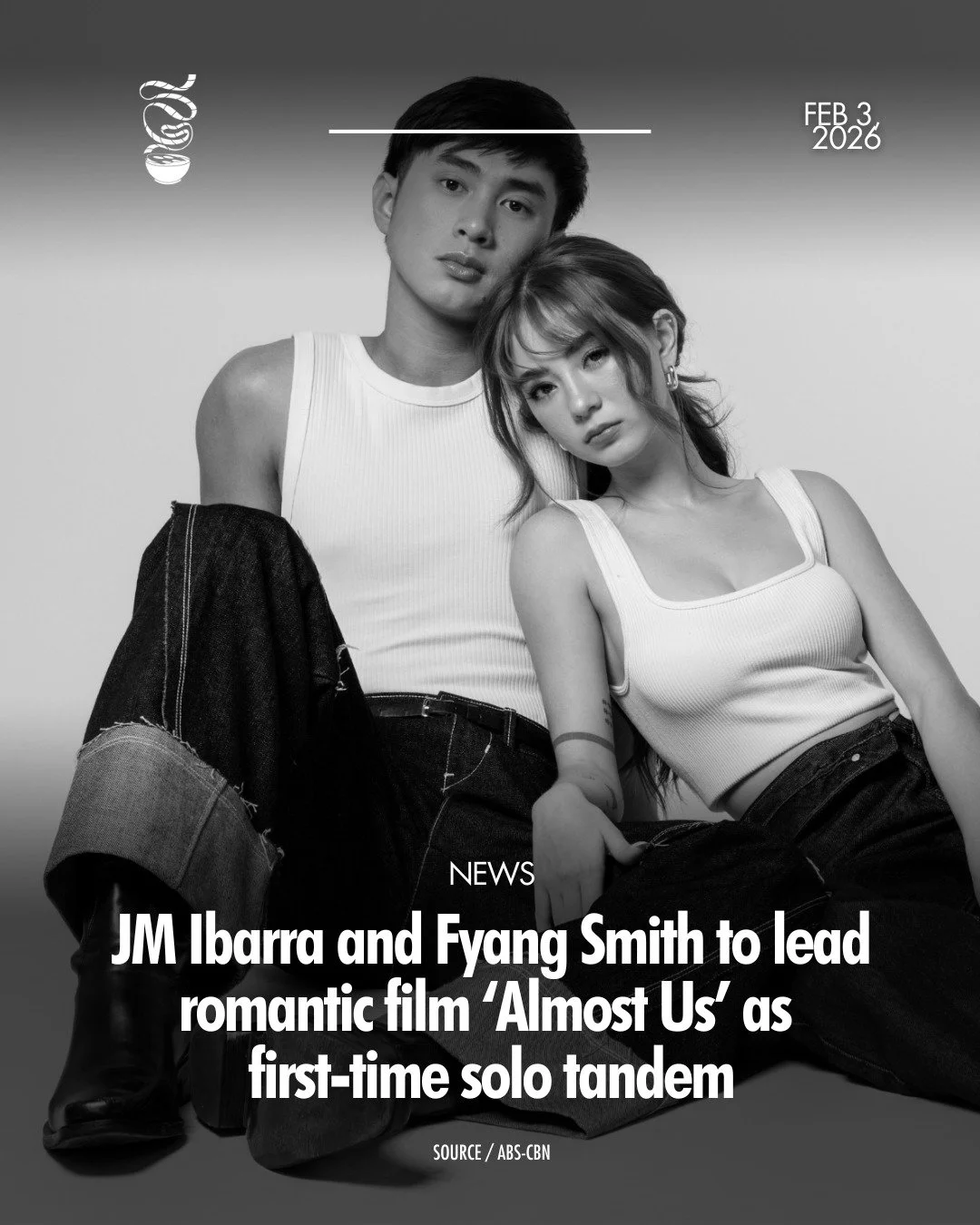 JMFYANG LAYAG!

JM Ibarra and Fyang Smith, of the 'Pinoy Big Brother: Gen 11' loveteam JMFyang, will lead 'Almost Us,' directed by Dan Villegas and produced by Regal Entertainment. This romantic film, previously announced with the working title 'IRL,