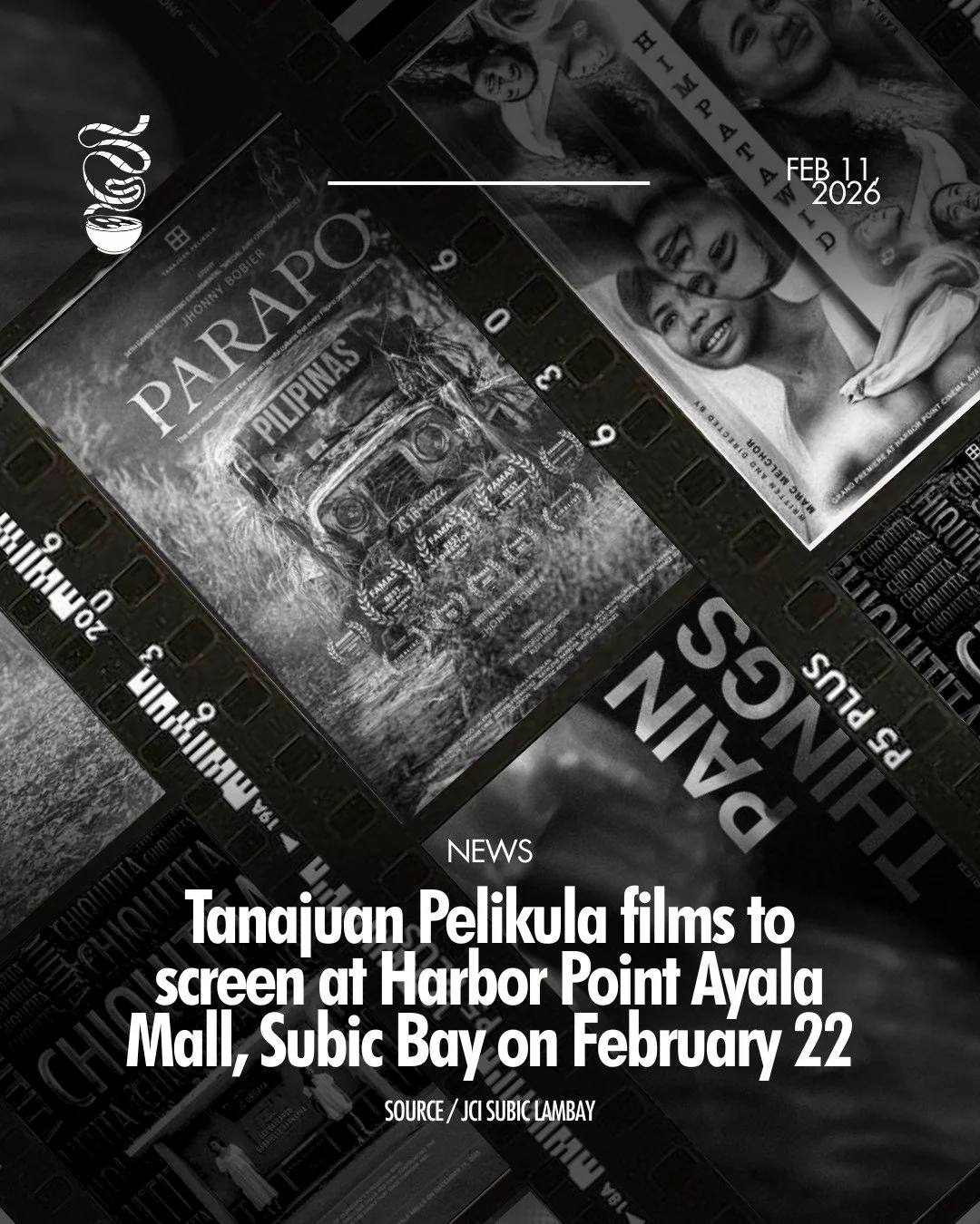 FILMS FOR A CAUSE!

Tanajuan Pelikula films will be screened at Harbor Point Ayala Mall, Subic Bay on February 22, 3:30 PM onwards. Tickets are priced at ₱250.  Part of the proceeds will be used to rebuild a reading hub hrough Project Lambat Learn. 
