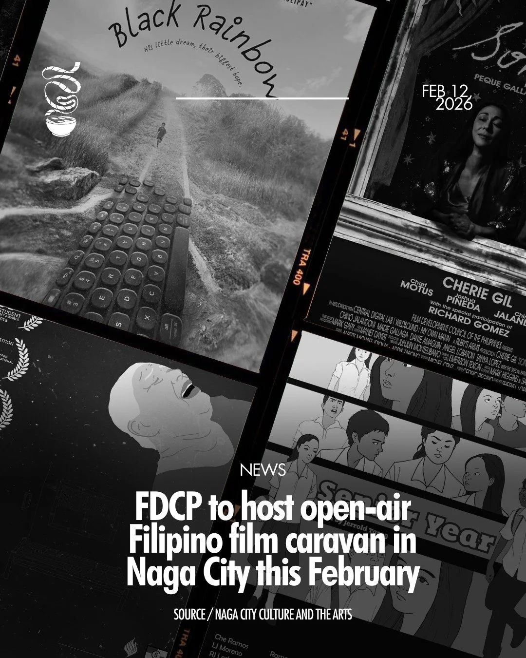 POP-UP CINEMA IN NAGA CITY!

To celebrate Karaw Festival 2026, Grassroots Creatives, the FDCP, and the Naga City Government will host a series of open-air screenings of Filipino films at the corner of Dimasalang St. and Barlin St. in Naga City on Feb
