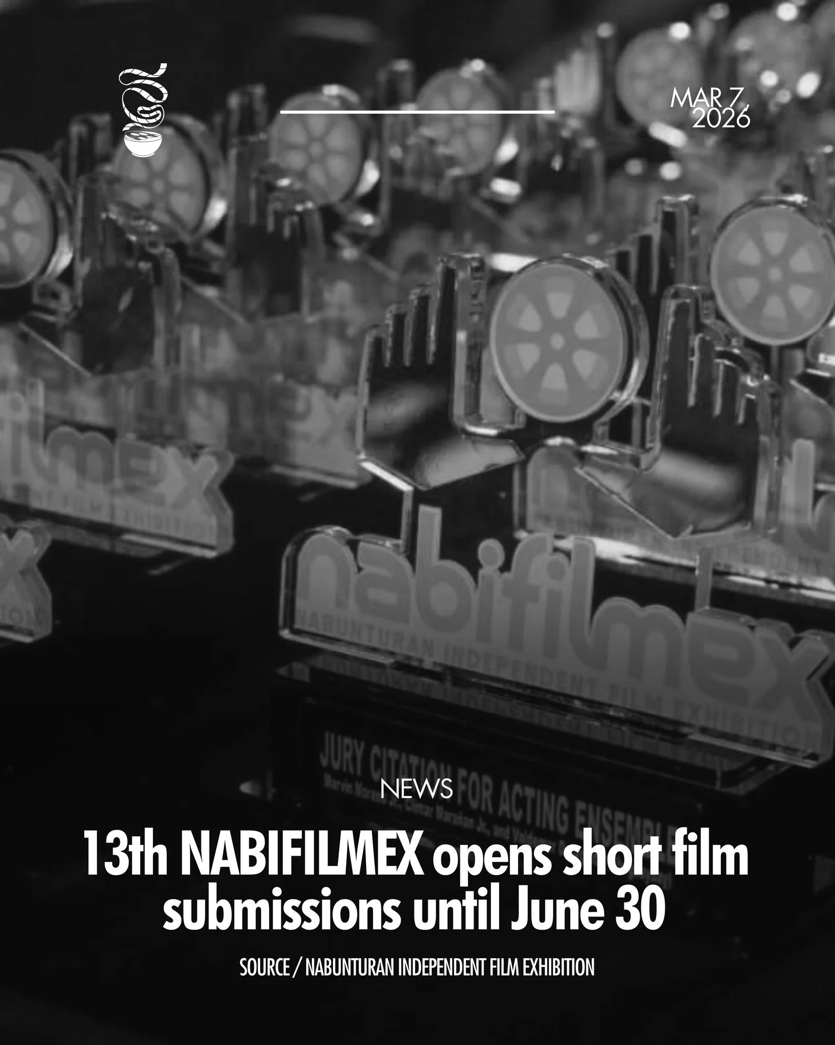 BOUNTIFUL HARVEST OF STORIES AWAITS.

The Nabunturan Independent Film Exhibition is now accepting short film entries for the 13th edition, inviting filmmakers from across the Philippines to take part. Entries will compete for the Gimadyawan Award for