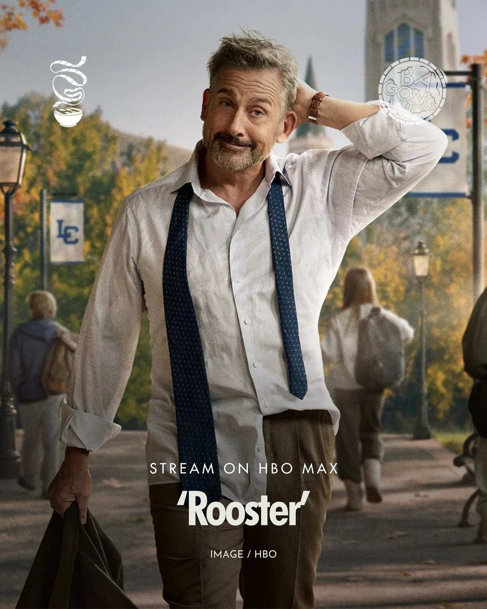 WAKE UP!

&lsquo;Rooster&rsquo; is now streaming on HBO Max! 

Bill Lawrence and Matt Tarses&rsquo; new sitcom stars Steve Carell as an established author who takes a job at a college where his daughter teaches, hoping to help her recover from a bad 