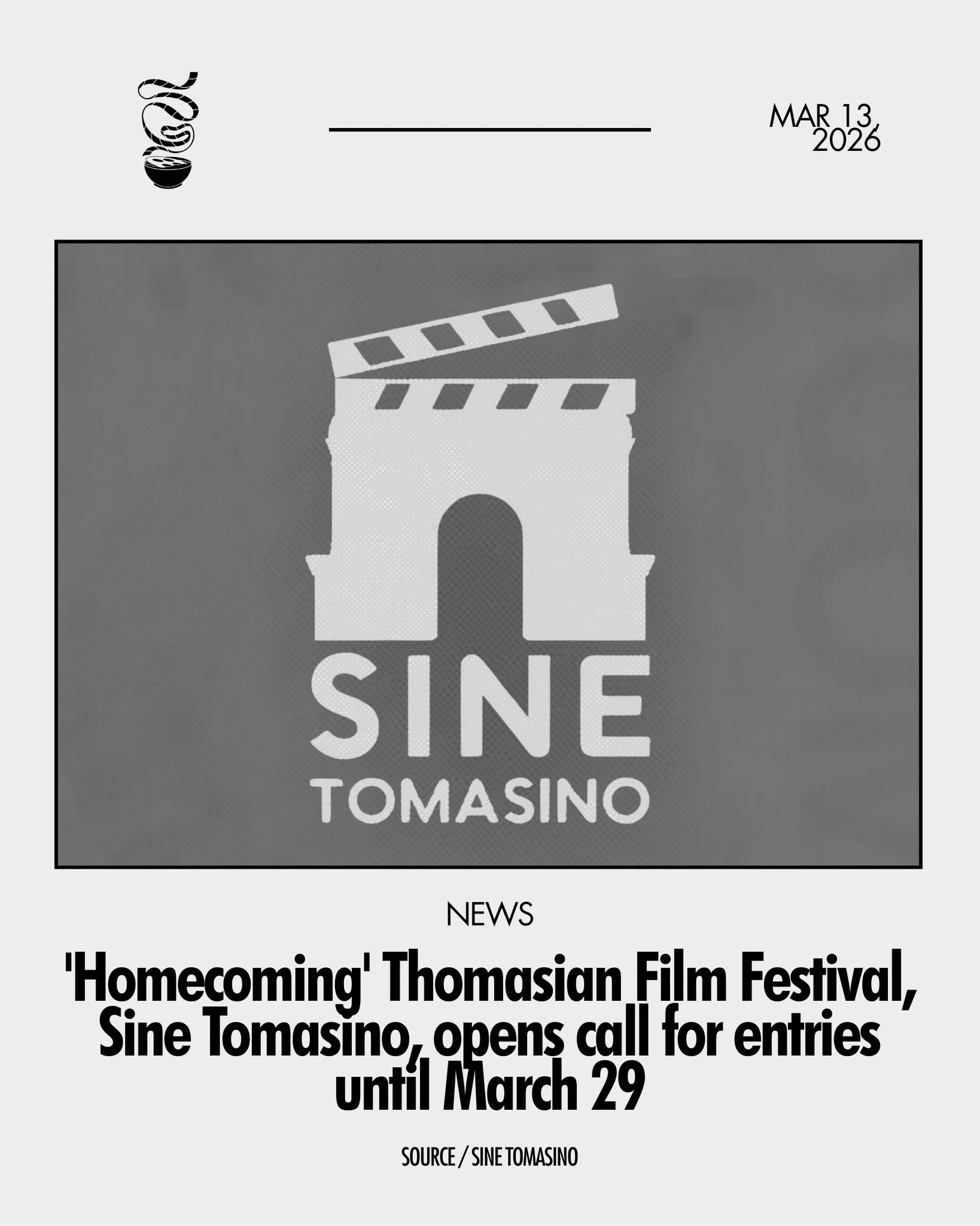 BRING YOUR FILMS HOME!

Sine Tomasino's Thomasian Film Festival is back after a seven year hiatus. Dubbed the 'Homecoming Film Festival,' the festival is calling for entries in two divisions, Pelicula de Tomasino for all UST students, and Pelicula Un