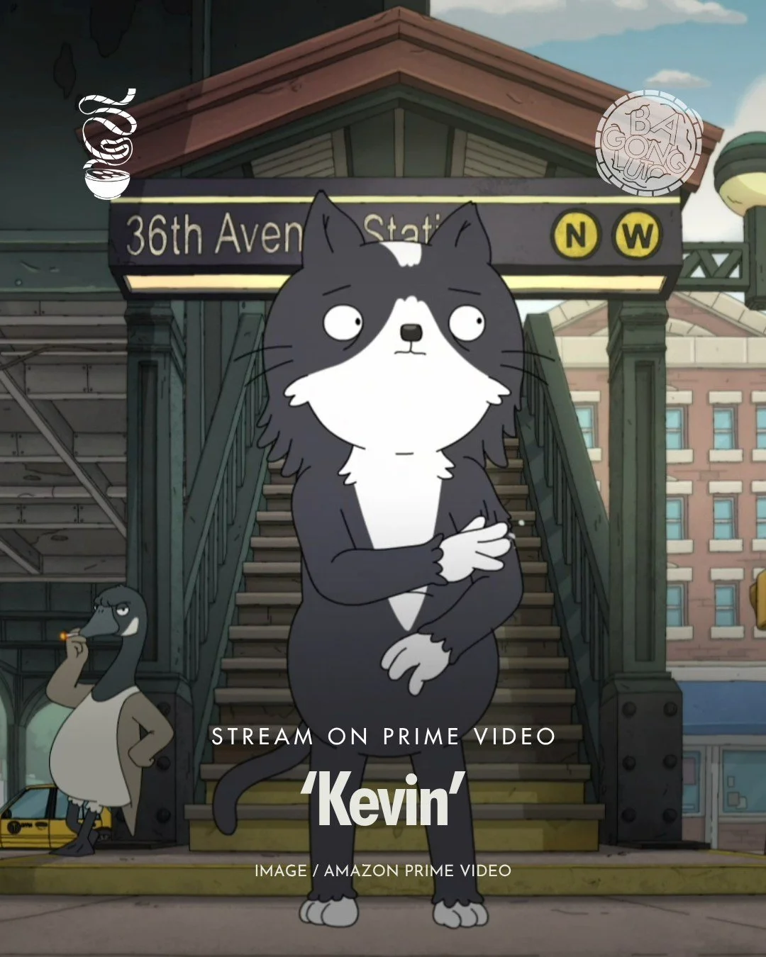 WHAT'S A CAT TO DO?

'Kevin' is now streaming on Prime Video!

Created by Aubrey Plaza and Joe Wengert, this adult animated comedy series follows Kevin (Jason Schwartzman), a lifelong house cat who decides to live people-free from now on.