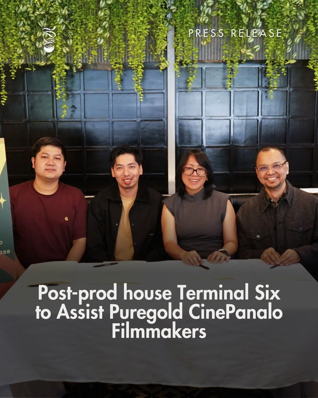 Puregold CinePanalo is partnering with post-production house Terminal Six Post to award post-production grants to the seven full-length feature films making their debut at the 2026 CinePanalo Film Festival. Each film will receive a Terminal Six Post 
