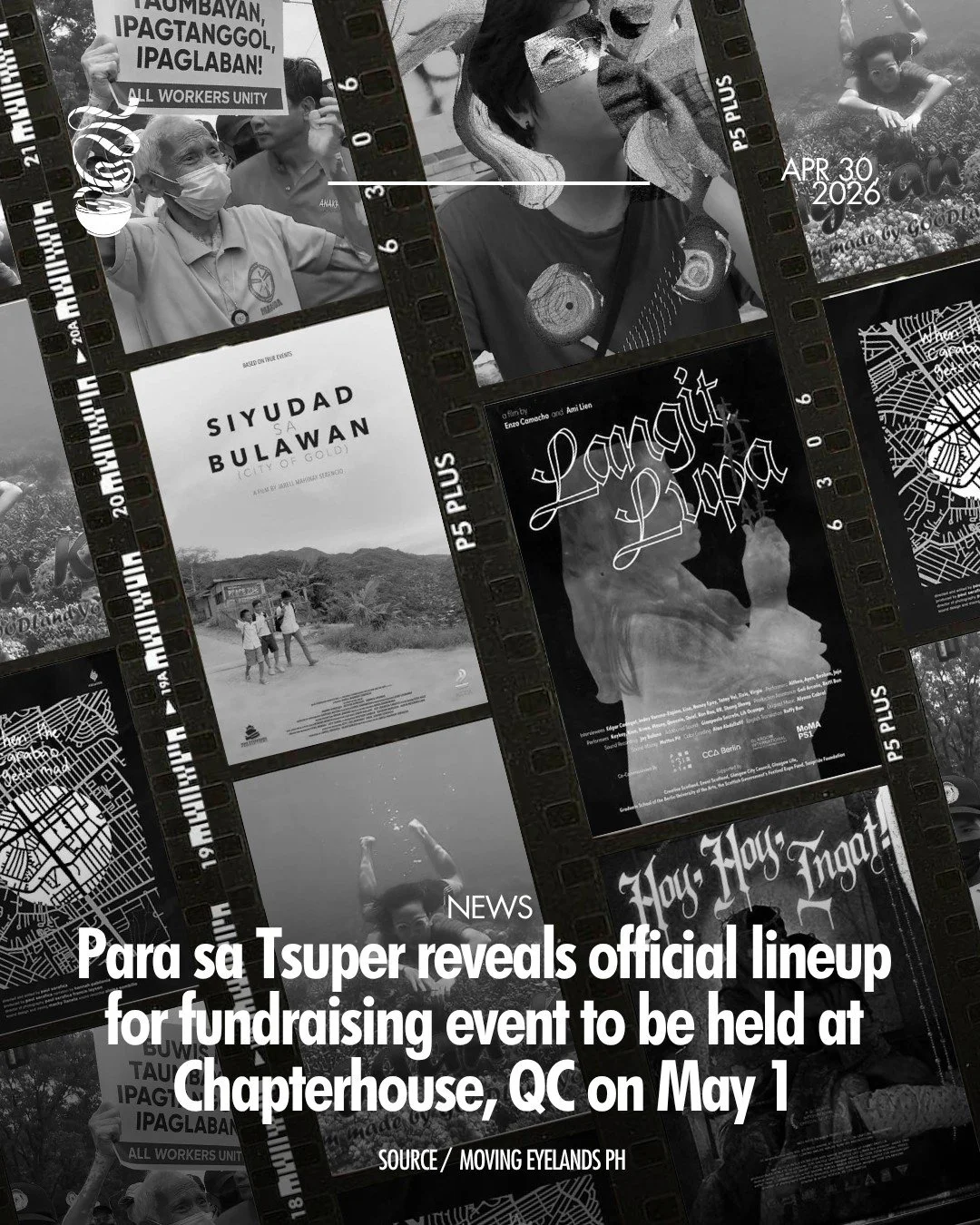 SOLIDARITY WITH WORKERS!

Para sa Tsuper unveiled the official lineup for their fundraising event at Chapter House, Quezon City on May 1. This screening for a cause will collect aid for the drivers of Piston who were affected by the rising fuel price