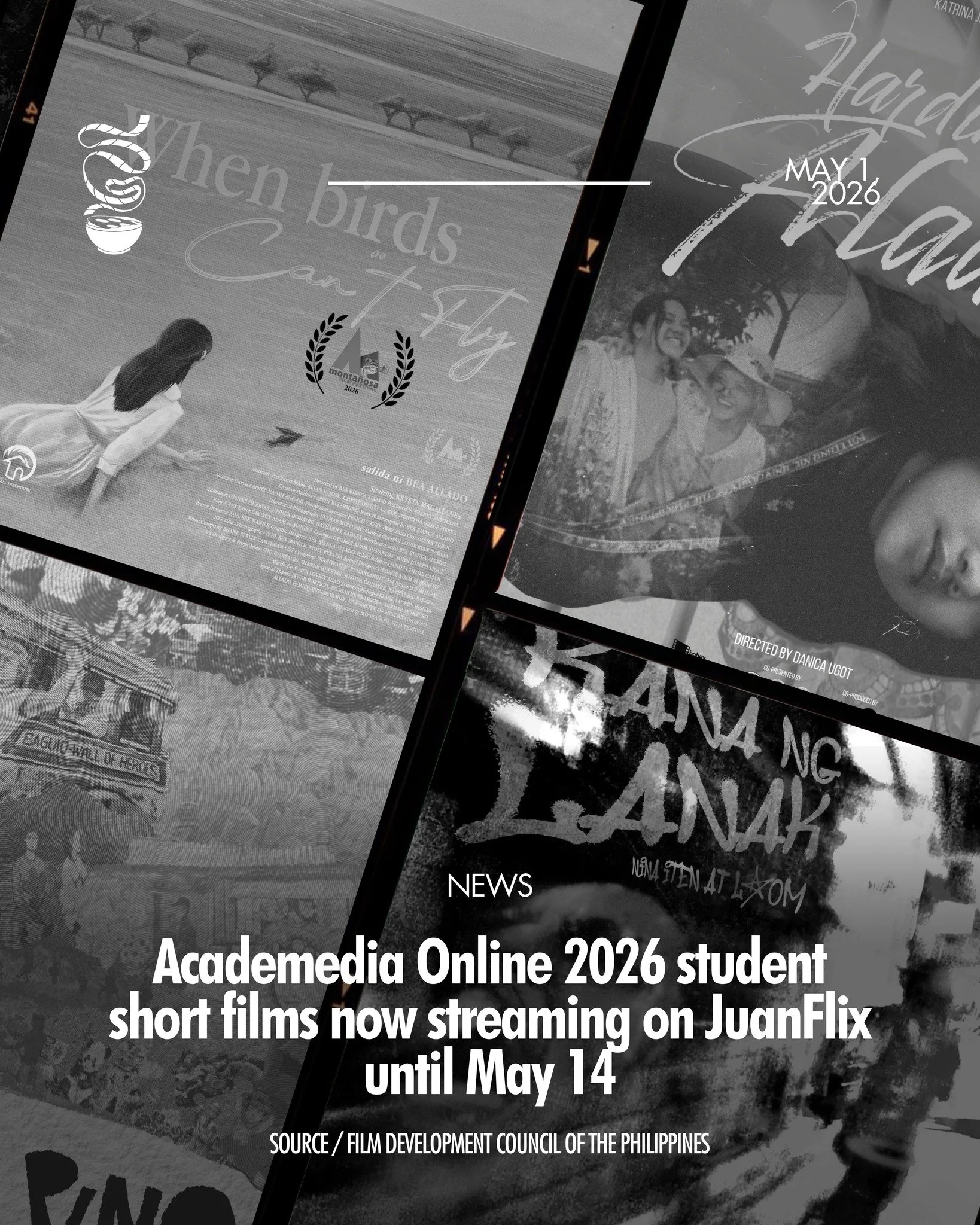 STORIES TAKE ROOT.

JuanFlix, in partnership with the Academic Film Society (AFS), will stream selected student short films from universities nationwide from April 30 to May 14. This is part of the first Academedia Online 2026 lineup, with the theme 