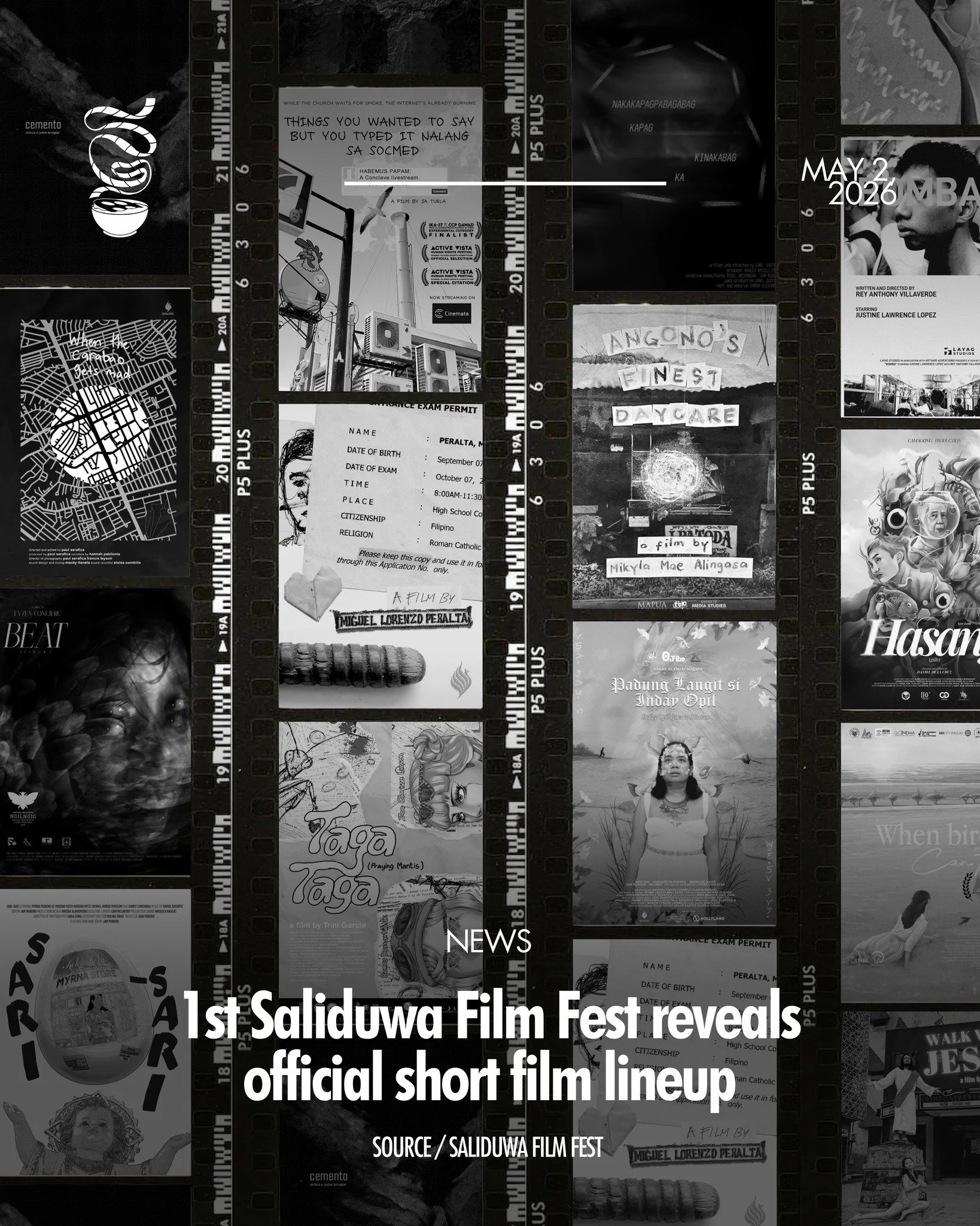 LET THE GAMES BEGIN.

The first edition of the Saliduwa Film Fest unveils its official short film competition lineup, set for May 16 to 17 in Baybay City, showcasing experimental, alternative, and playful works from across the Philippines.

The full 