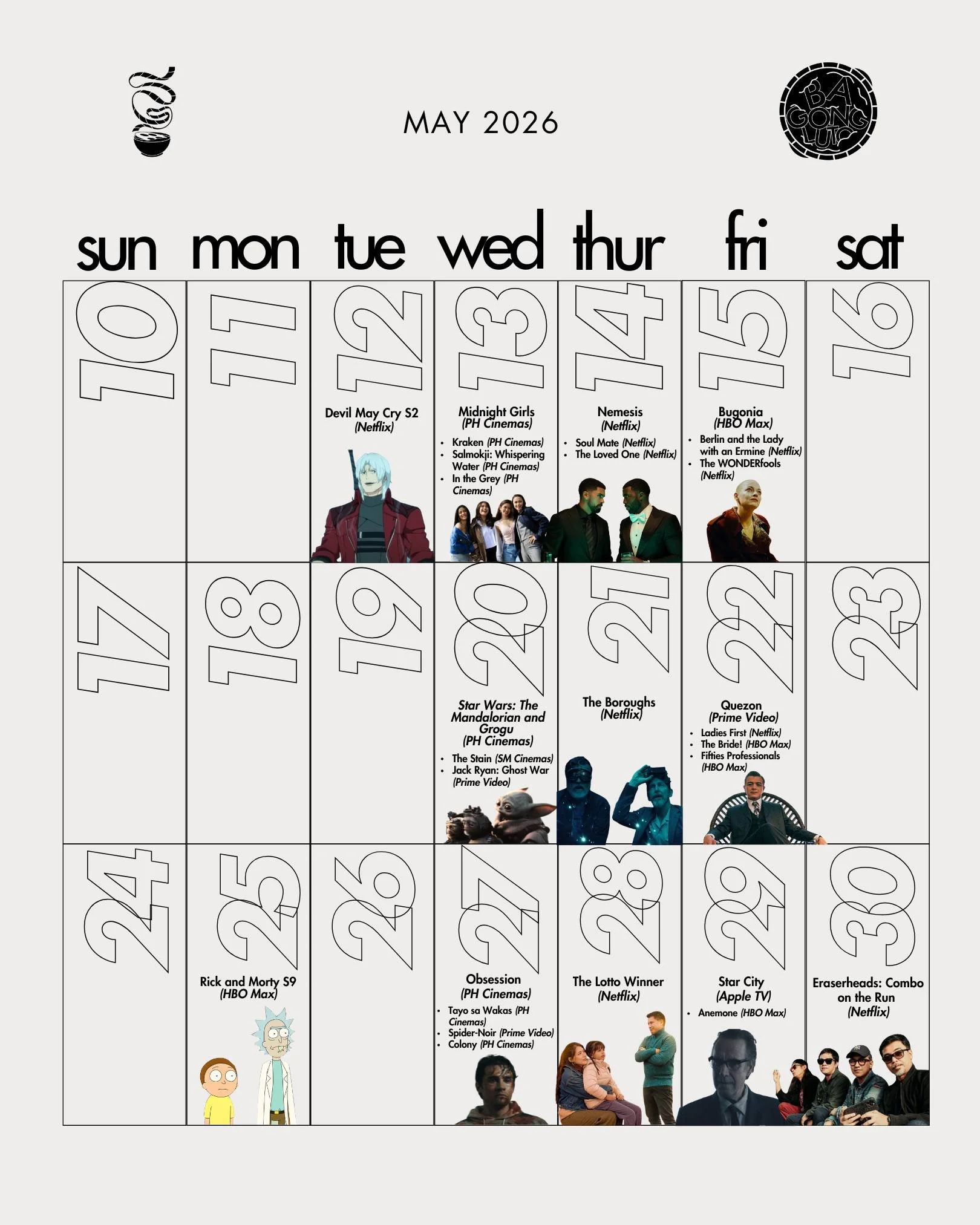 FAREWELL TO MAY!

The second half of May 2026 has a lot of new releases in store for viewers. In cinemas, audiences can watch &lsquo;Midnight Girls,&rsquo; &lsquo;Star Wars: The Mandalorian and Grogu,&rsquo; and &lsquo;Obsession.&rsquo; On streaming,