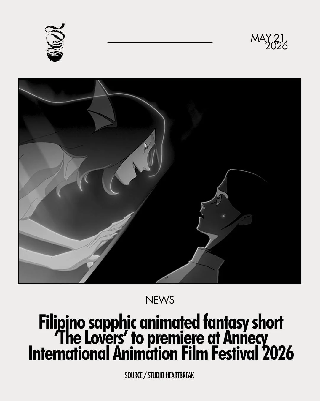 PLENTY OF SIRENS IN THE SEA.

'The Lovers,' an adult animated short, directed by Sophia Paez and A.S. Siopao and produced by indie outfit Studio Heartbreak, will premiere at the Annecy International Animation Film Festival 2026 in France this June. T