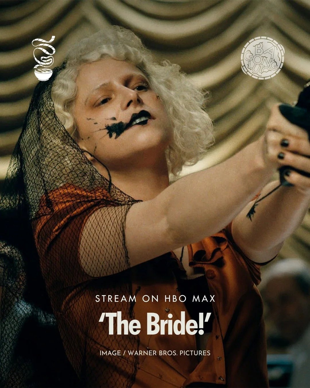 HERE SHE COMES.

'The Bride!' is now streaming on HBO Max!

Directed by Maggie Gyllenhaal and starring Jessie Buckley and Christian Bale, this sci-fi horror reimagining of the Frankenstein story sees a lonely brute revive a young murdered woman in 19