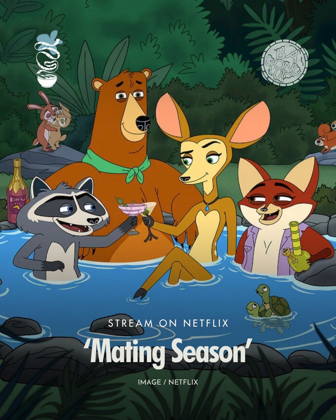 WHEN IT COMES TO LOVE, WE'RE ALL ANIMALS.

'Mating Season' is now streaming on Netflix!

Nick Kroll, June Diane Raphael, Zach Woods, Sabrina Jalees and more star in this adult animated comedy series about the weird and wild dating lives of a group of