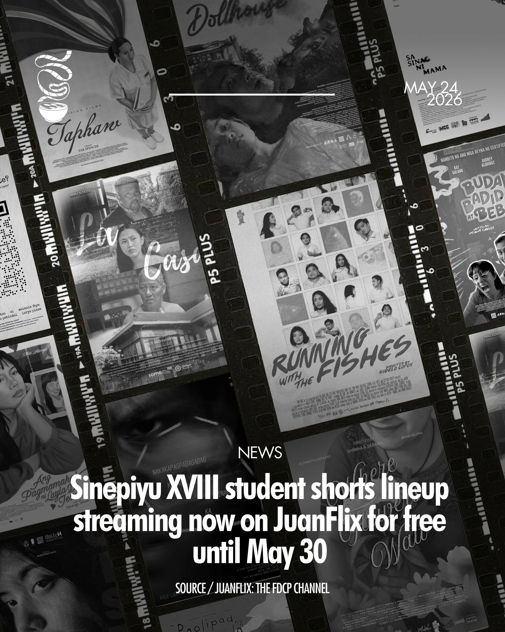 PIYU ON STREAMING!

Sinepiyu XVIII, this year&rsquo;s edition of the film festival held annually by FEU Film Society, features 24 of its finalists across different categories, now streaming on JuanFlix until May 30 under the Special Features tab.

Ch