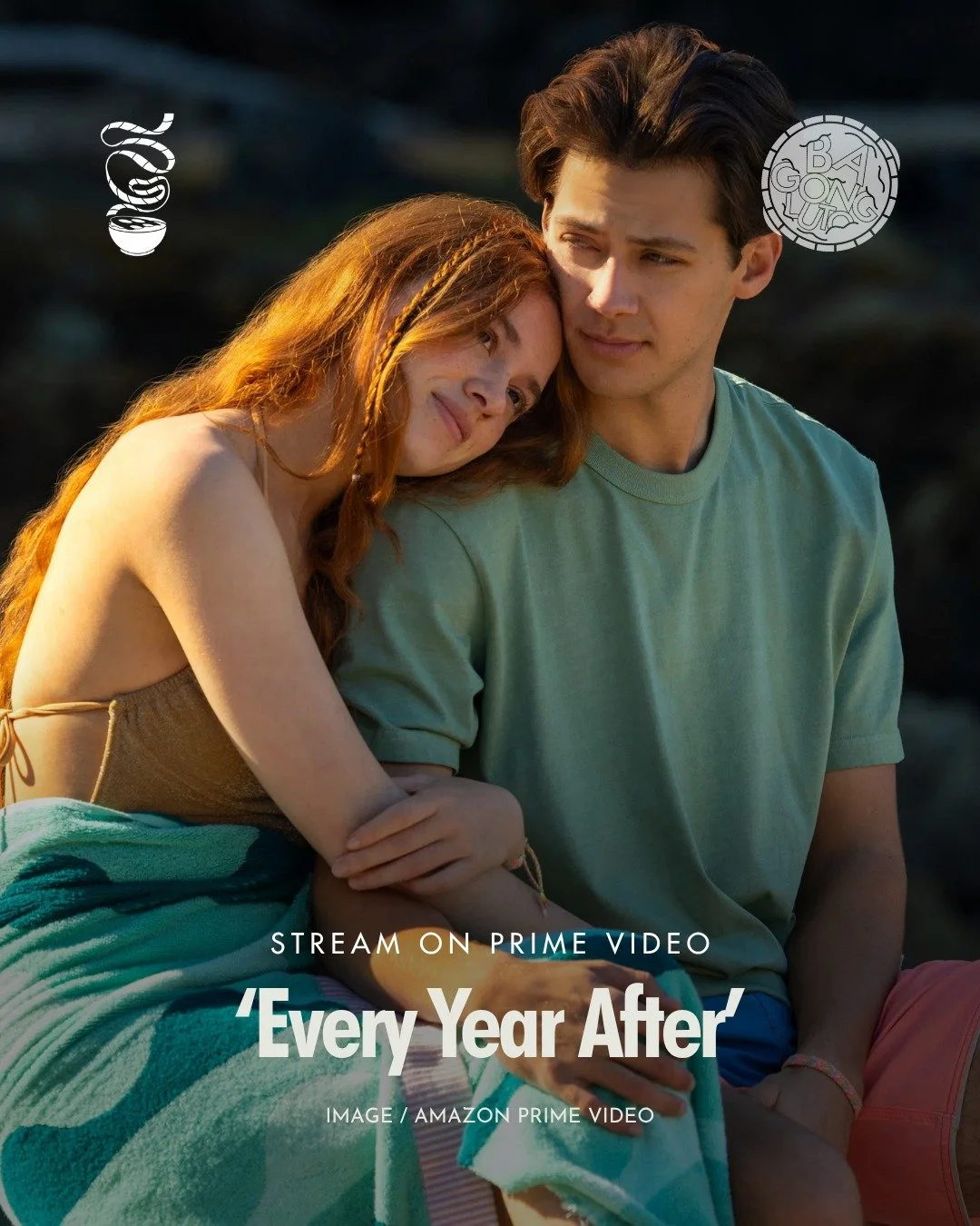 BARRY'S BAY IS CALLING.

'Every Year After' is now streaming on Prime Video!

Based on Carley Fortune's 'Every Summer After,' this romantic drama series starring Sadie Soverall and Matt Cornett follows a pair of lifelong friends whose romantic connec