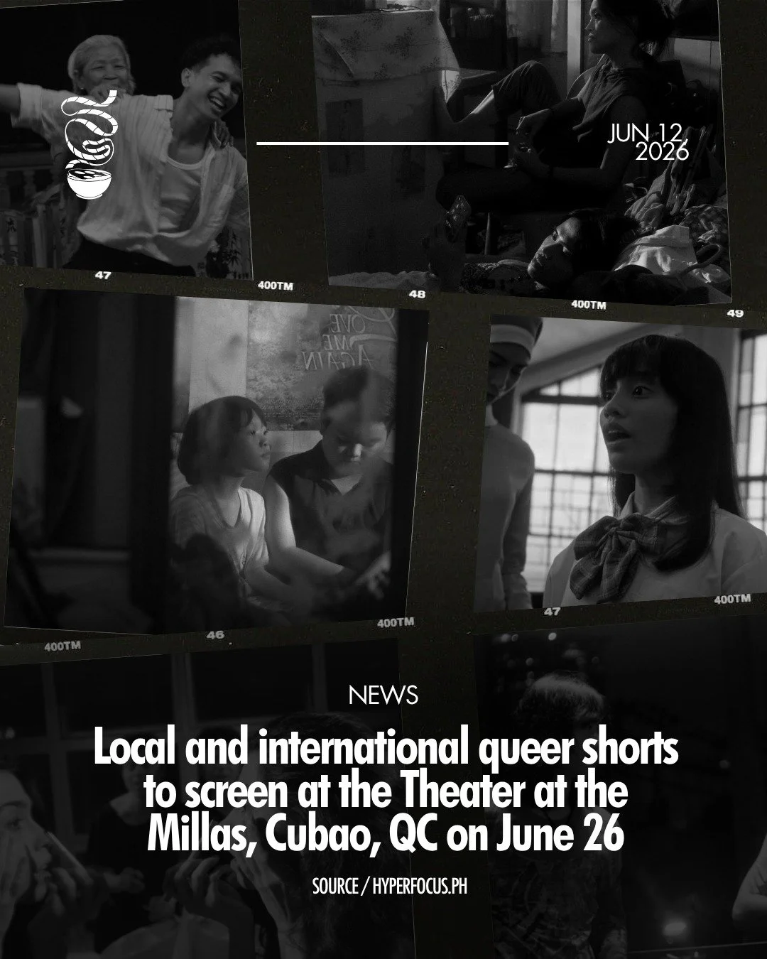 SAY YAS TO PRIDE!

YAAAS, QUEER! 2.0, a program of local and international queer shorts, will be held at the Theater at the Millas Hostel and Caf&eacute; in Cubao, Quezon City on June 26 at 6 PM. Admission is free with any caf&eacute; purchase. A que