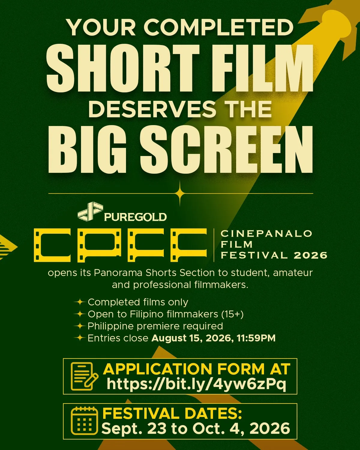 Completed short films get their shot at Puregold CinePanalo Film Festival Panorama Shorts Section