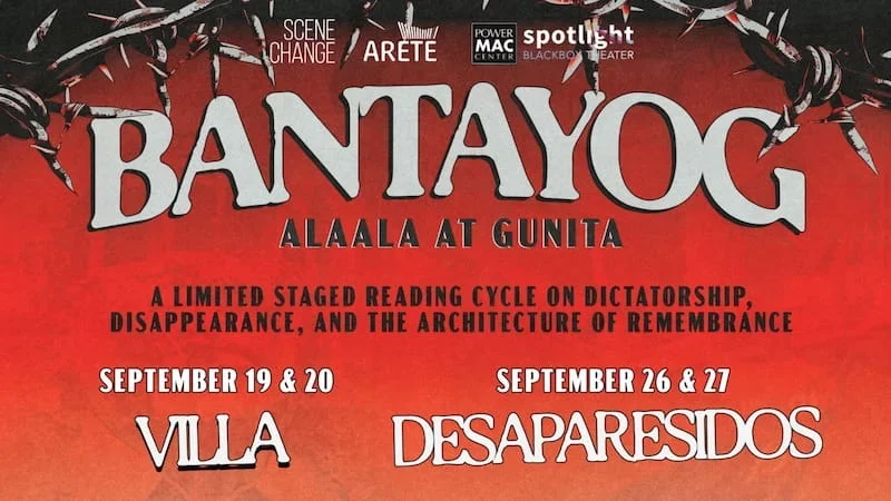 Scene Change’s staged reading cycle ‘Bantayog: Alaala at Gunita’ to be held at PMCS Blackbox Theater this September