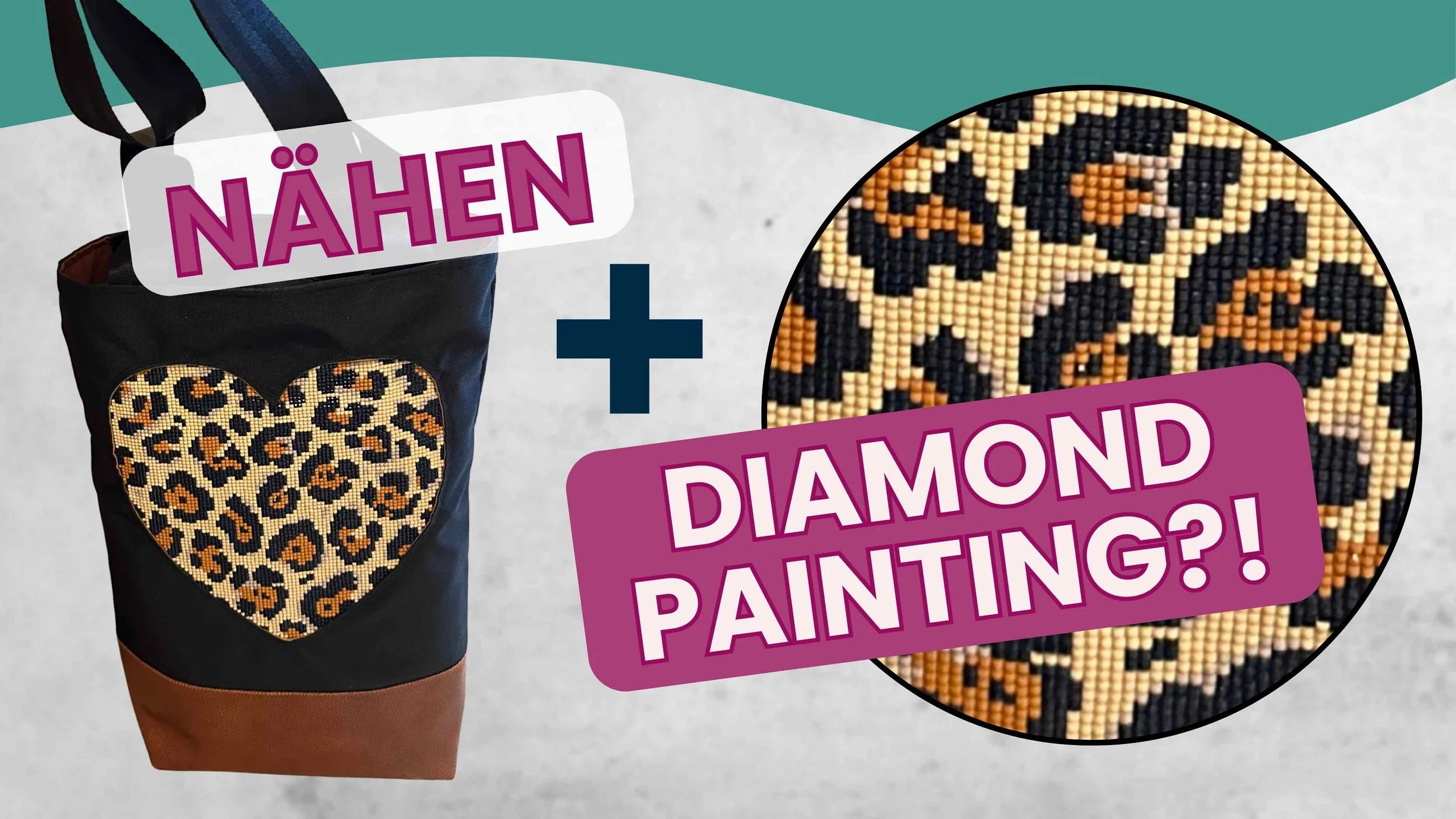 Negativ-Applikation mit Diamond Painting Panel – Tote Bag nähen mal anders!