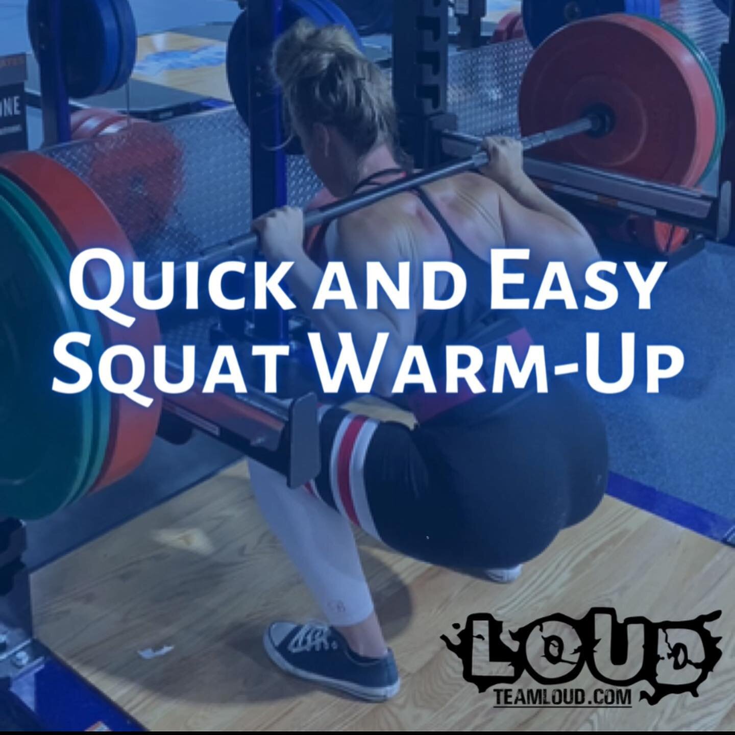 Quick &amp; Easy Squat or Lower Body Warm-up‼️ Save this for your next leg day!
➖
Before hitting the heavy weights, a proper warm up is key. Warm muscles are strong muscles💪
➖
🔹Start with 5 minutes of light to moderate cardio to get the blood flowi