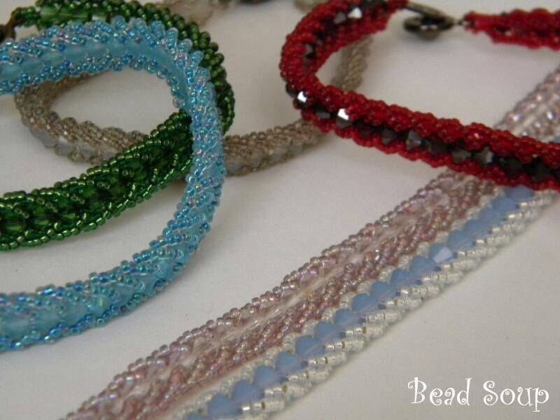 Pretty Beads for this Easy Flat Spiral Bracelet Tutorial / The Beading Gem