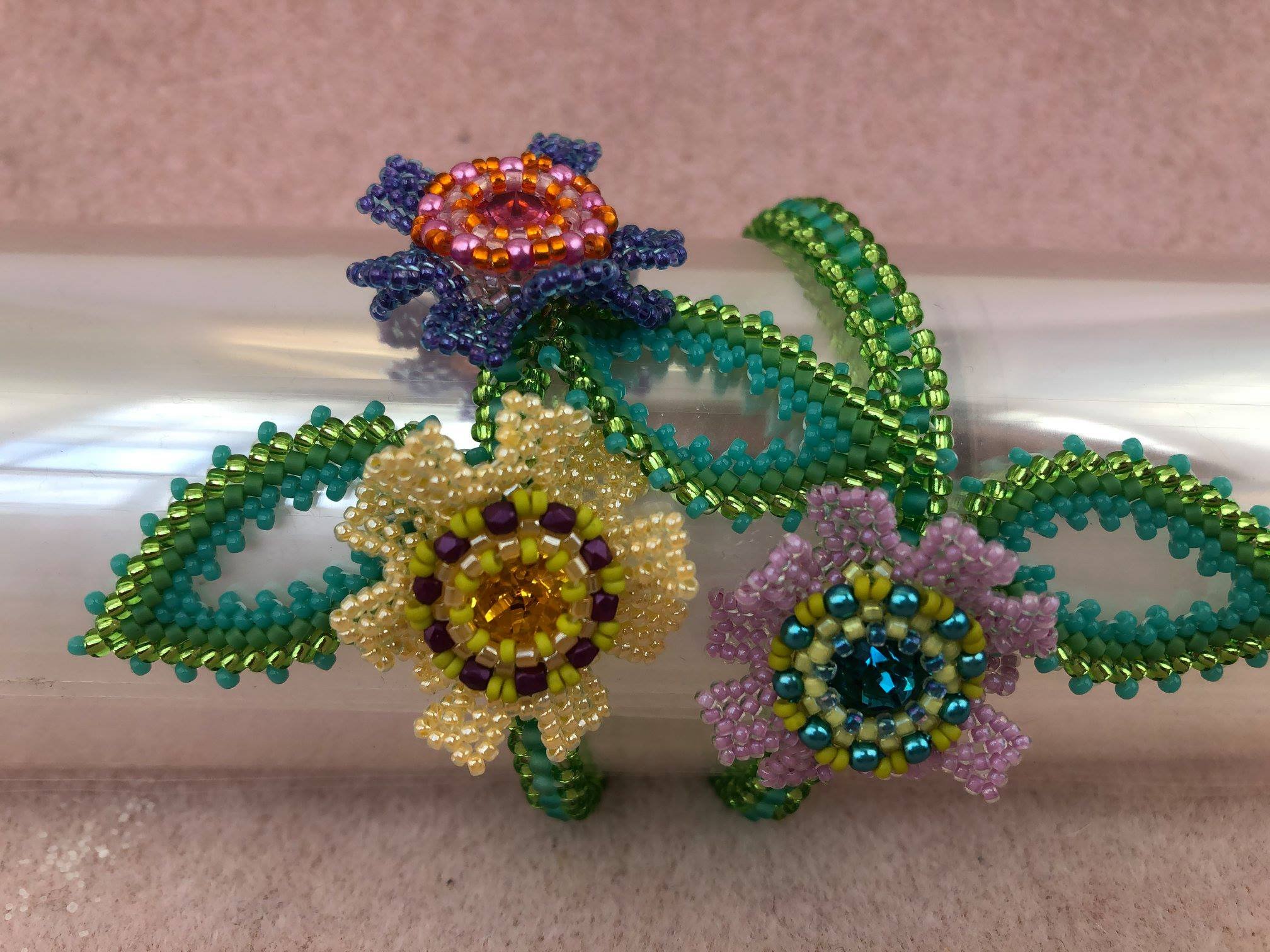 Pandahall Tutorial on How to Make a 2-Hole Seed Bead Flower Bracelet -  Pandahall.com