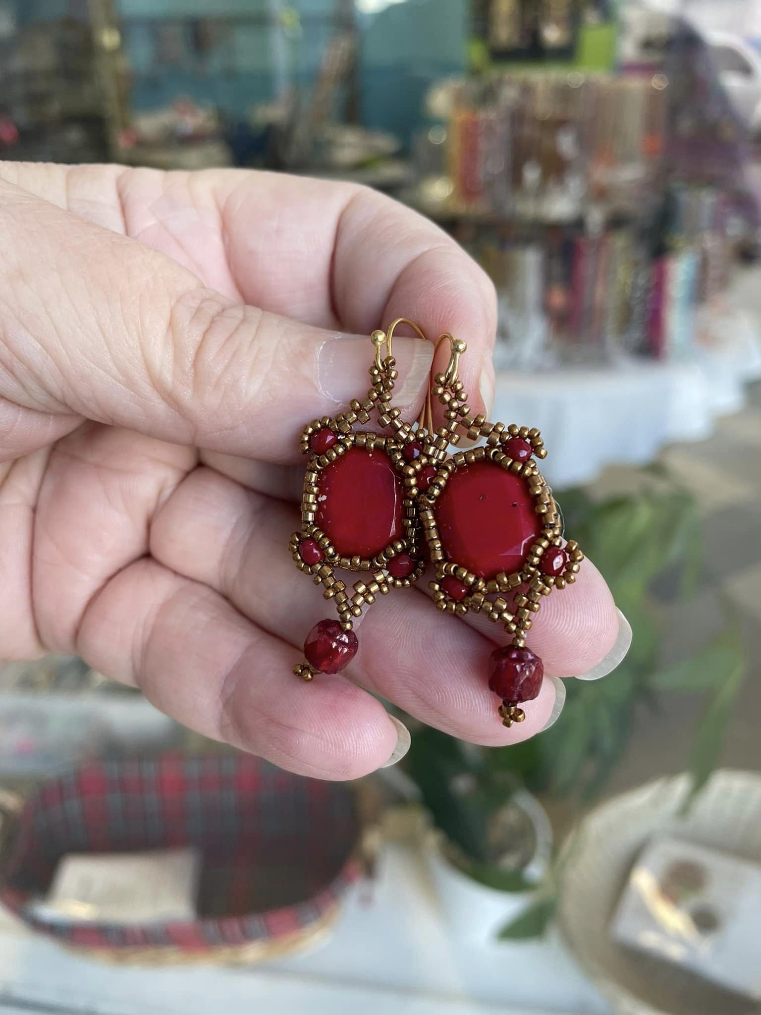 18K Gold Red Coral Ball Pierced Post Earrings – Acanthus Antiques