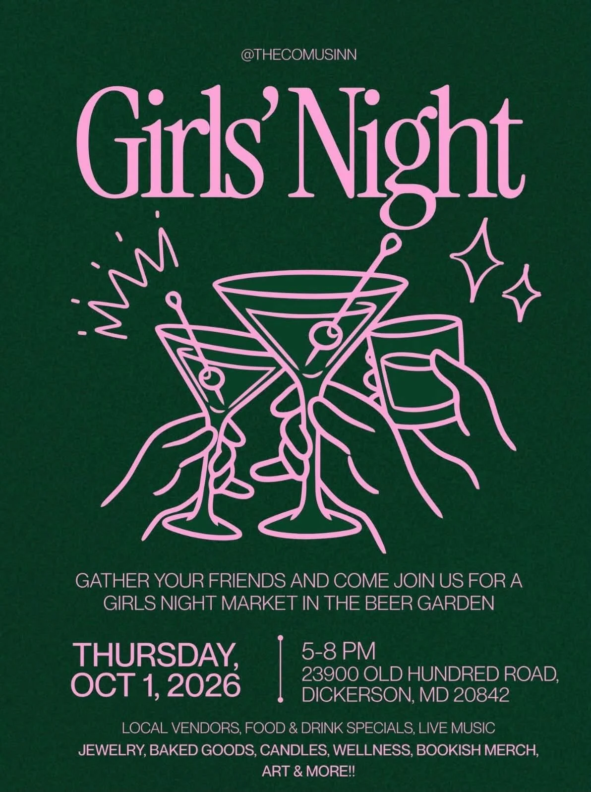 Girls Night Out at the Comus Inn