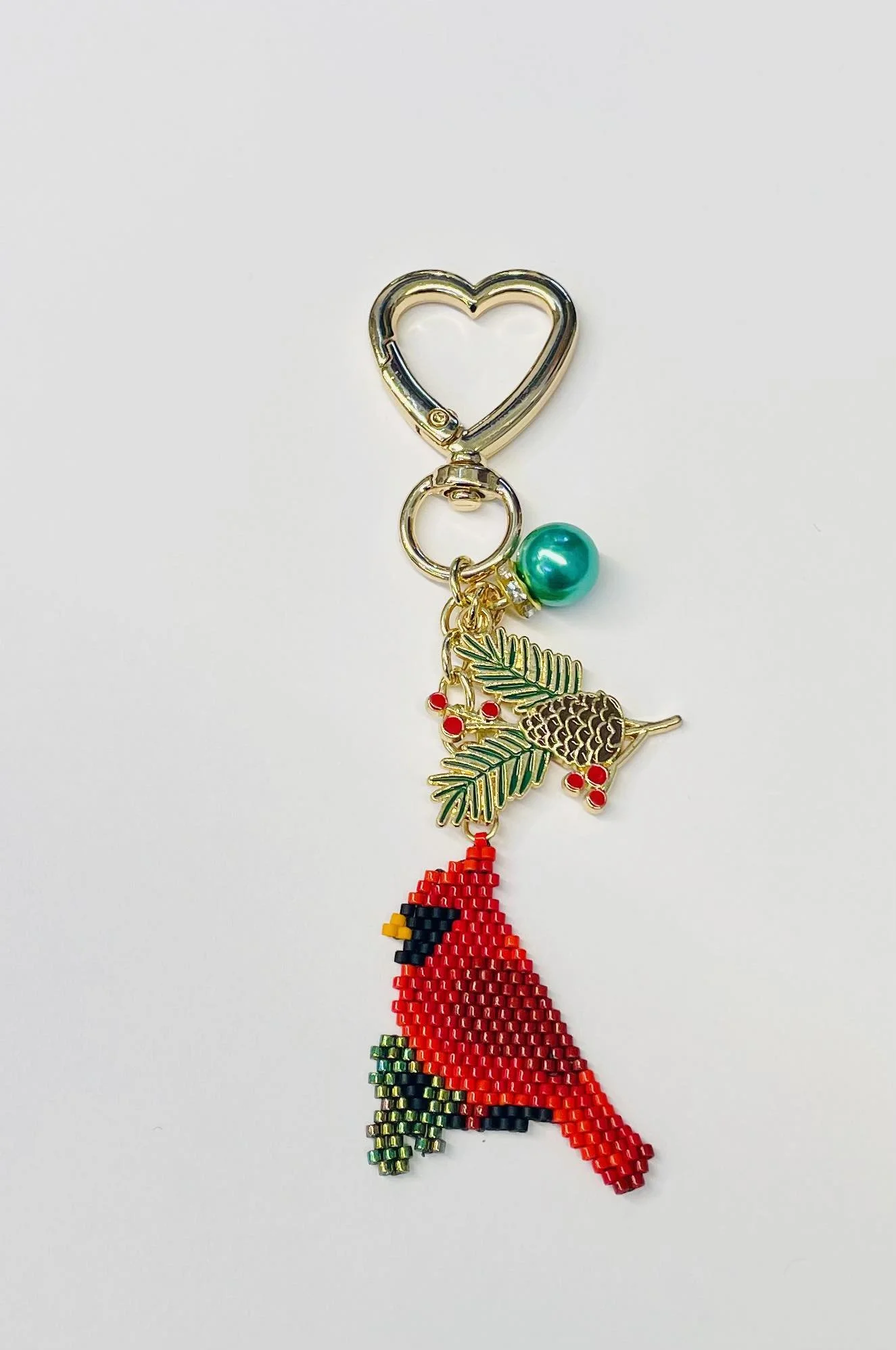 Winter Cardinal Key Chain
