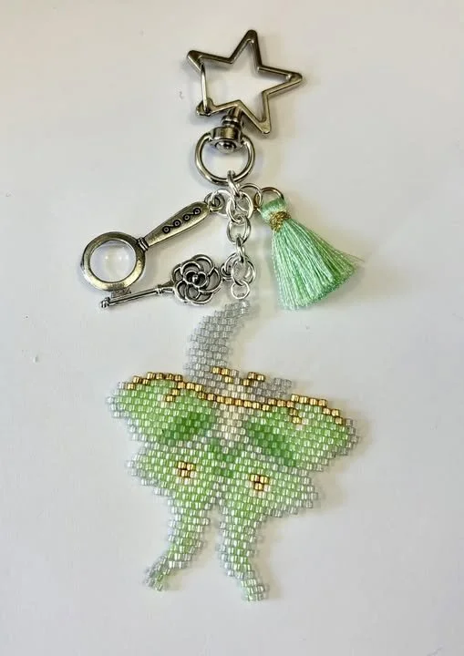 Luna Moth Key Chain