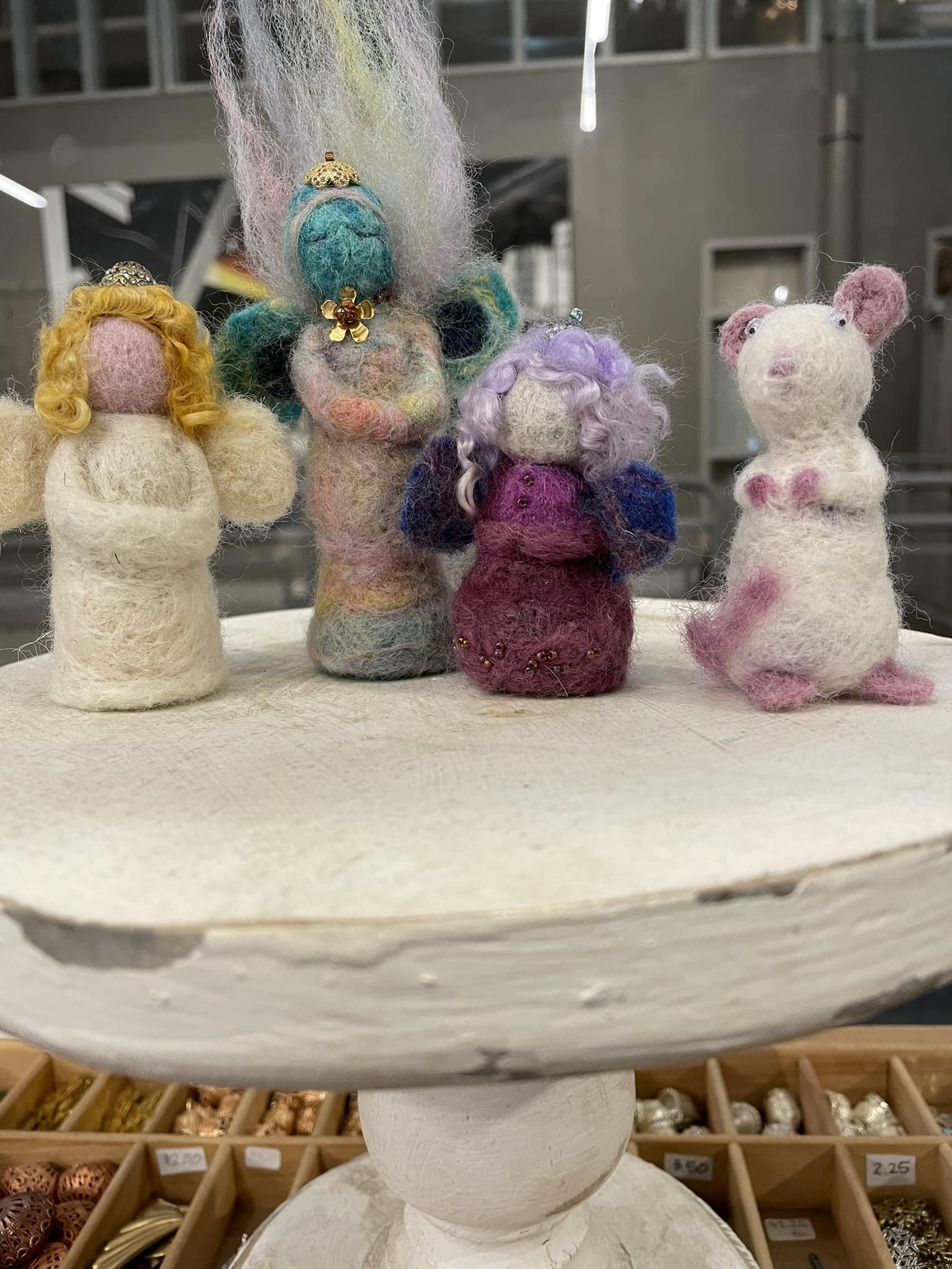 needle felted angels and mice dec 2024.jpg