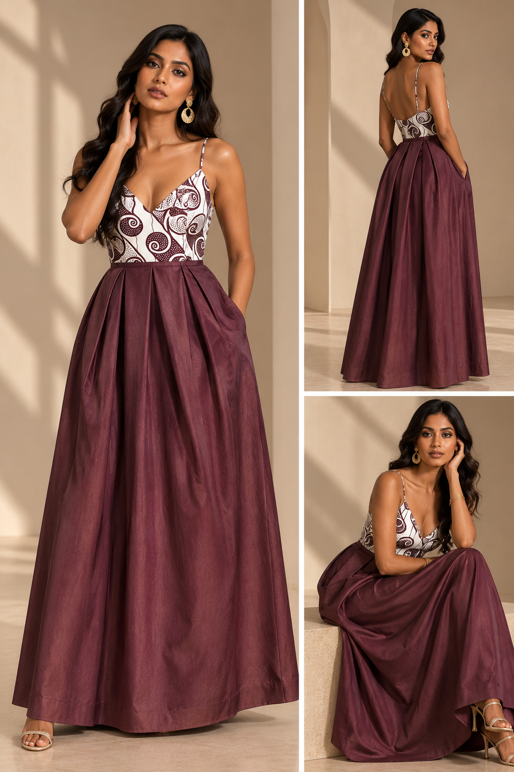 Crowned Elegance Red Low Back Maxi Dress