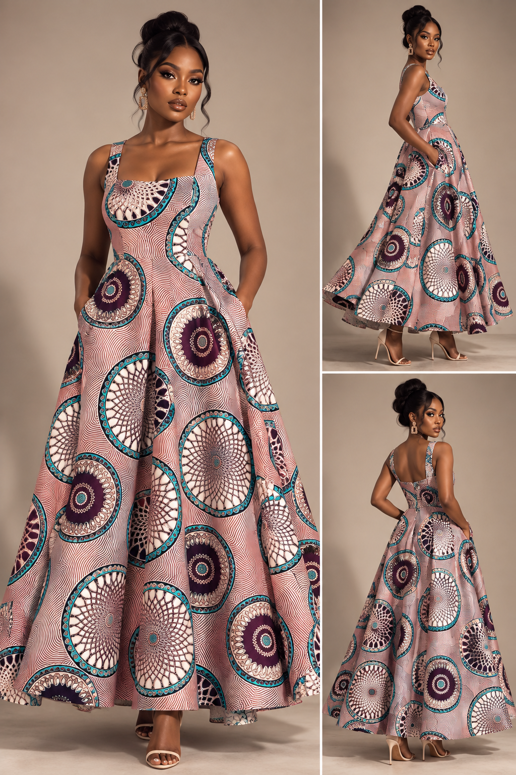 Crowned Elegance Spring Lavender Maxi Dress