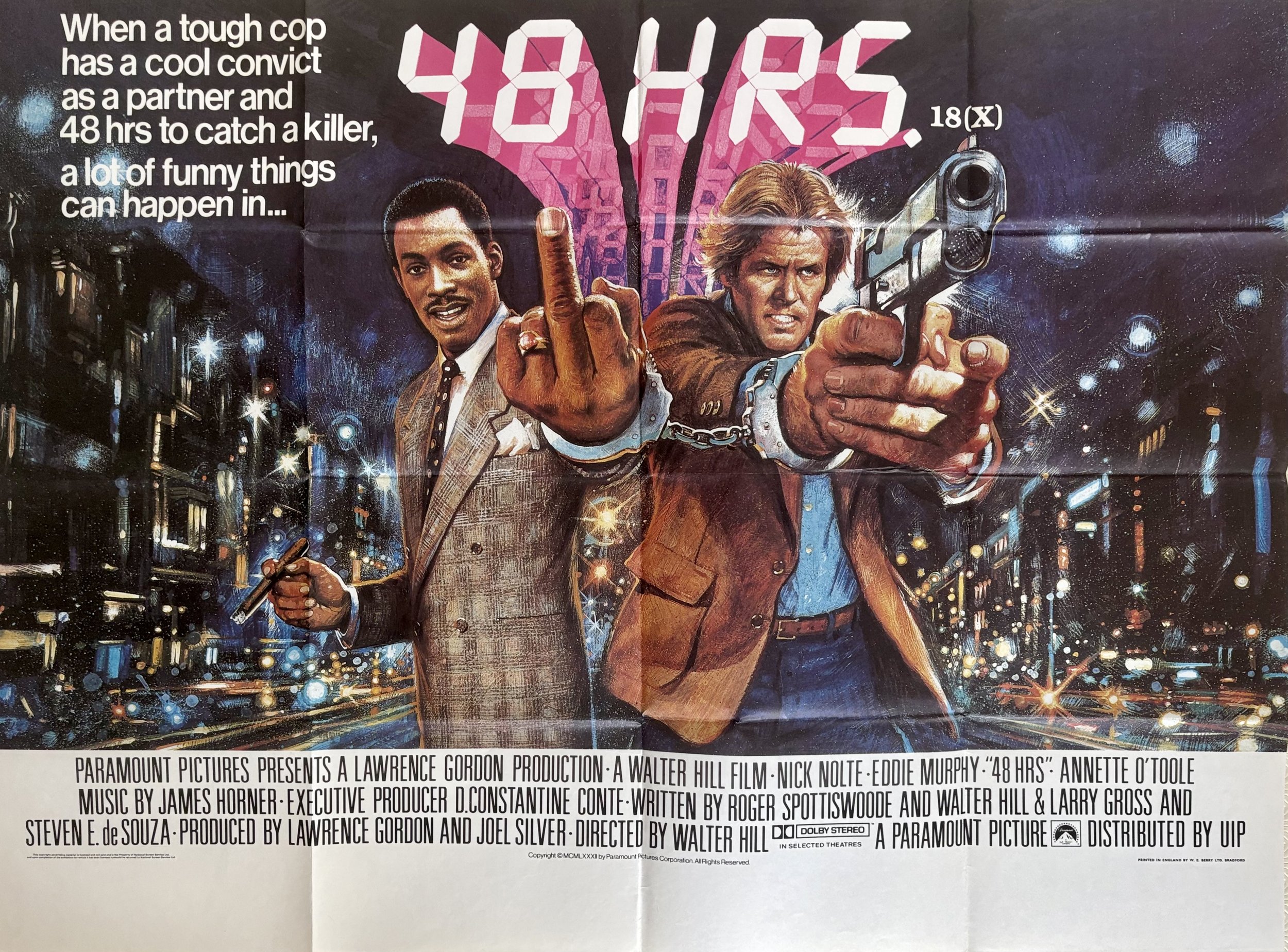 48 HRS 1982 Quad Poster