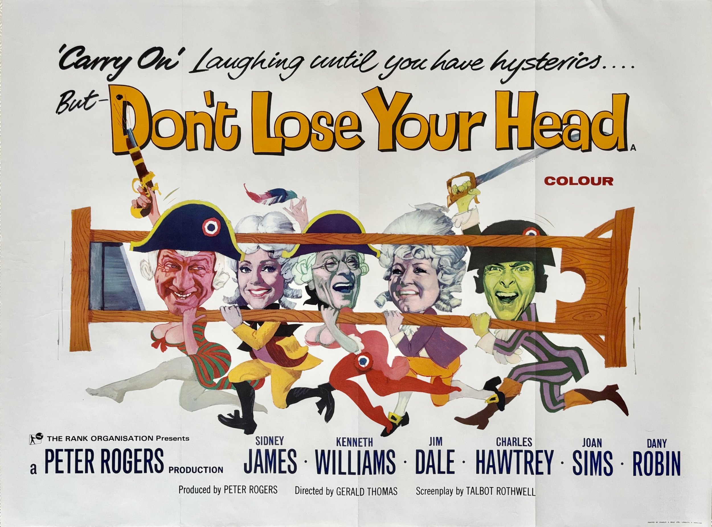Carry On Don't Lose Your Head 1967 Quad Poster